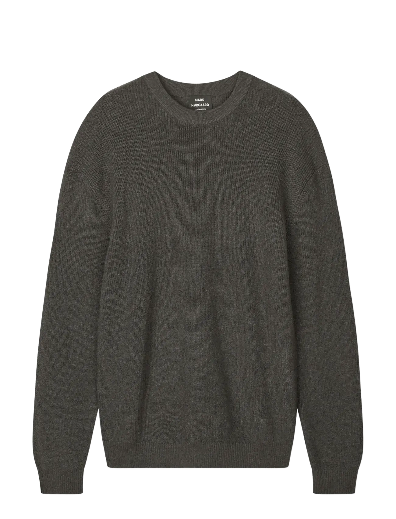 Mads Nørgaard Super Cotton Valdemar Knit - Skandinavisk - CHARCOAL MELANGE / grey