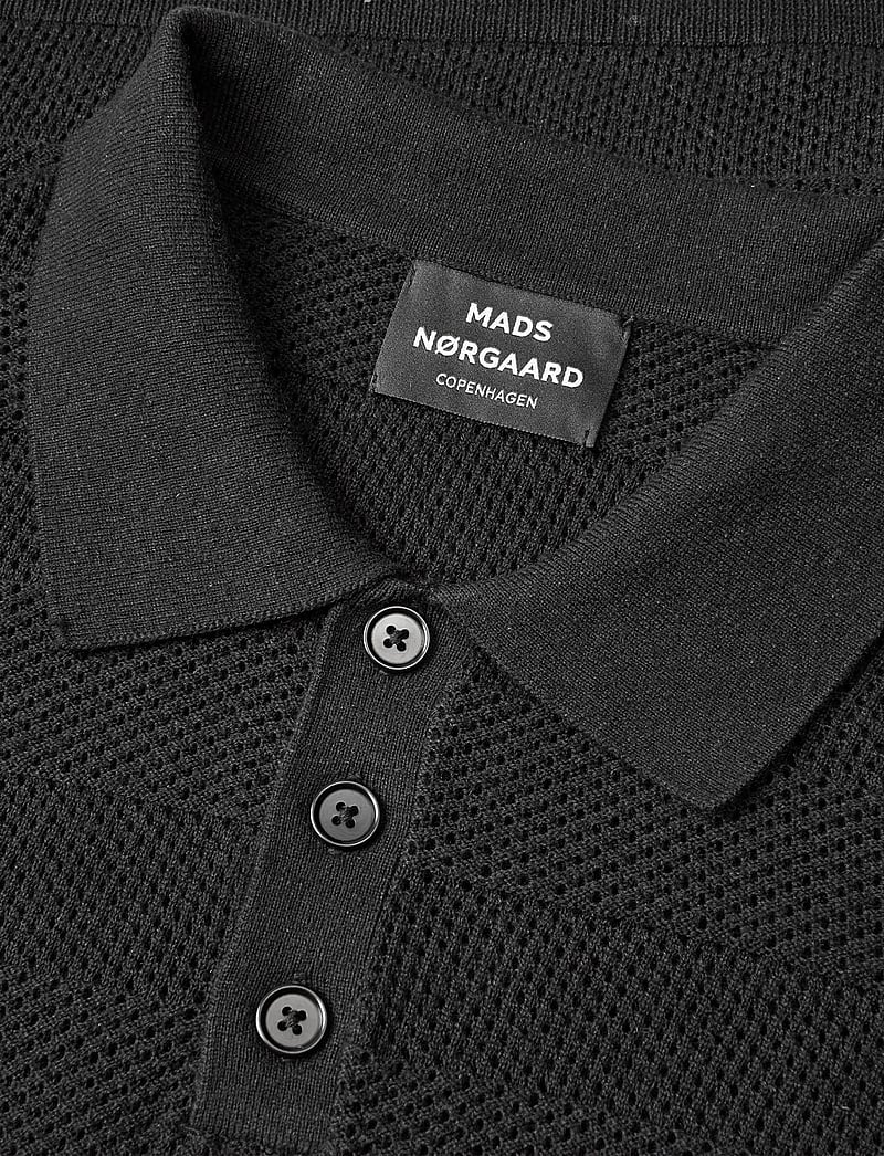 Mads Nørgaard - Cotton Lino Arlo Polo - kortærmede poloer - black - 1