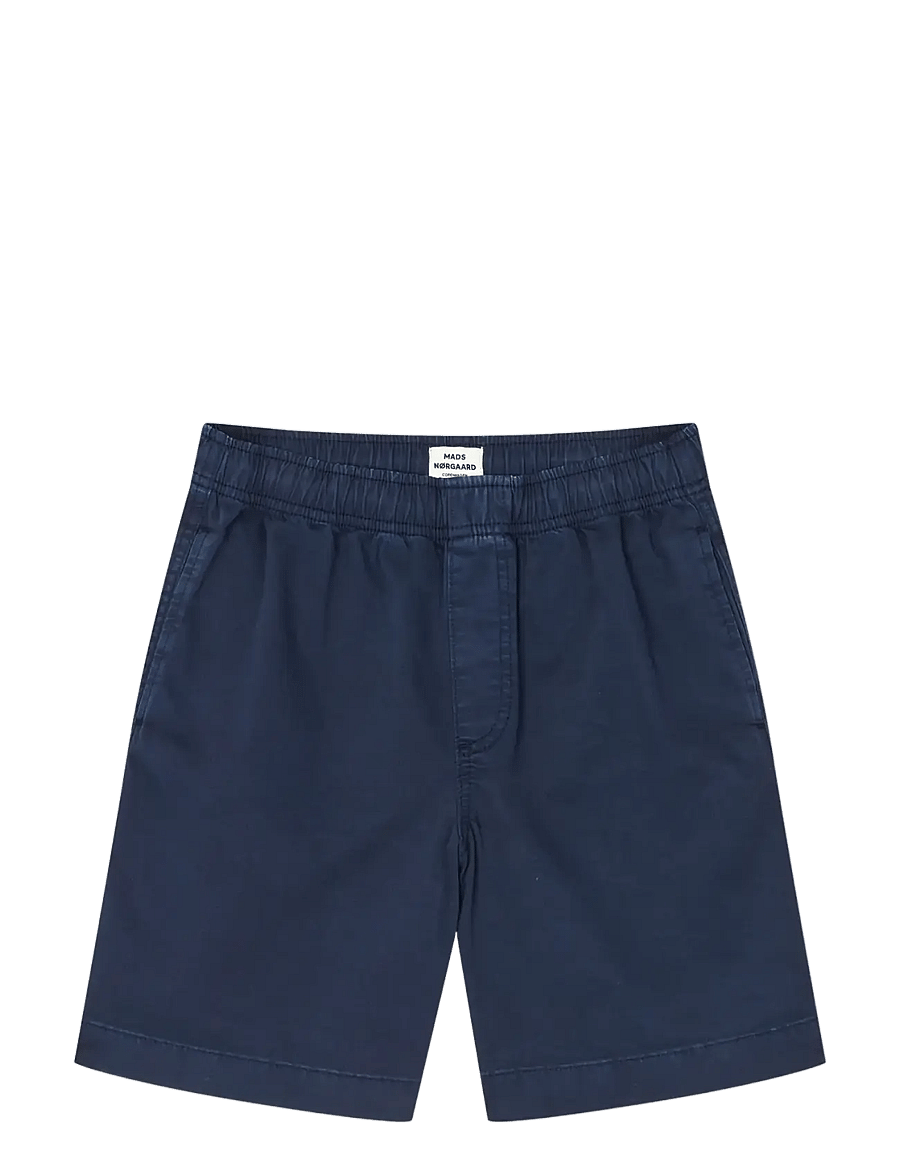 Mads Nørgaard - Stretch Twill Seano Shorts - chino-shorts - sky captain - 1