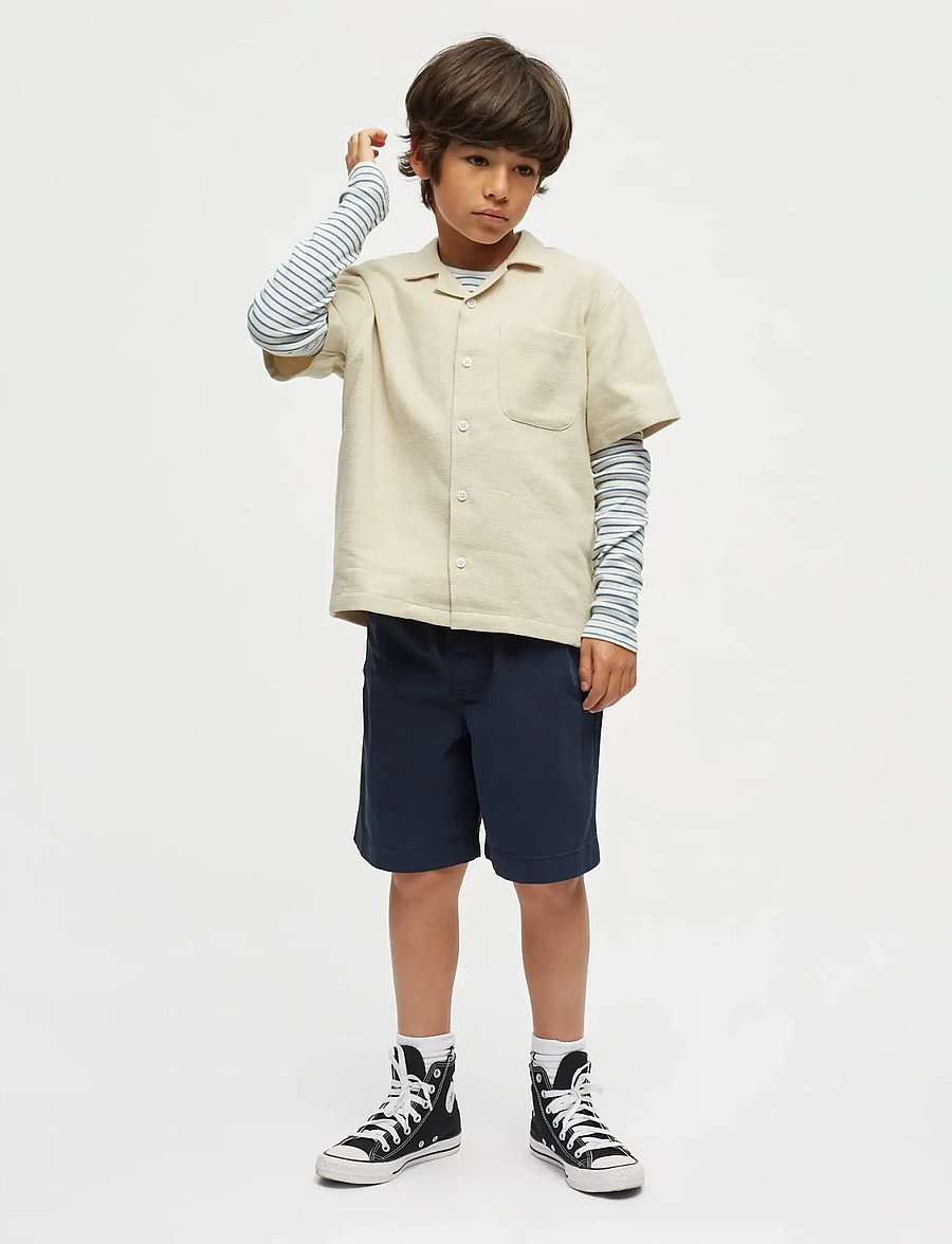 Mads Nørgaard - Stretch Twill Seano Shorts - chino-shorts - sky captain - 0