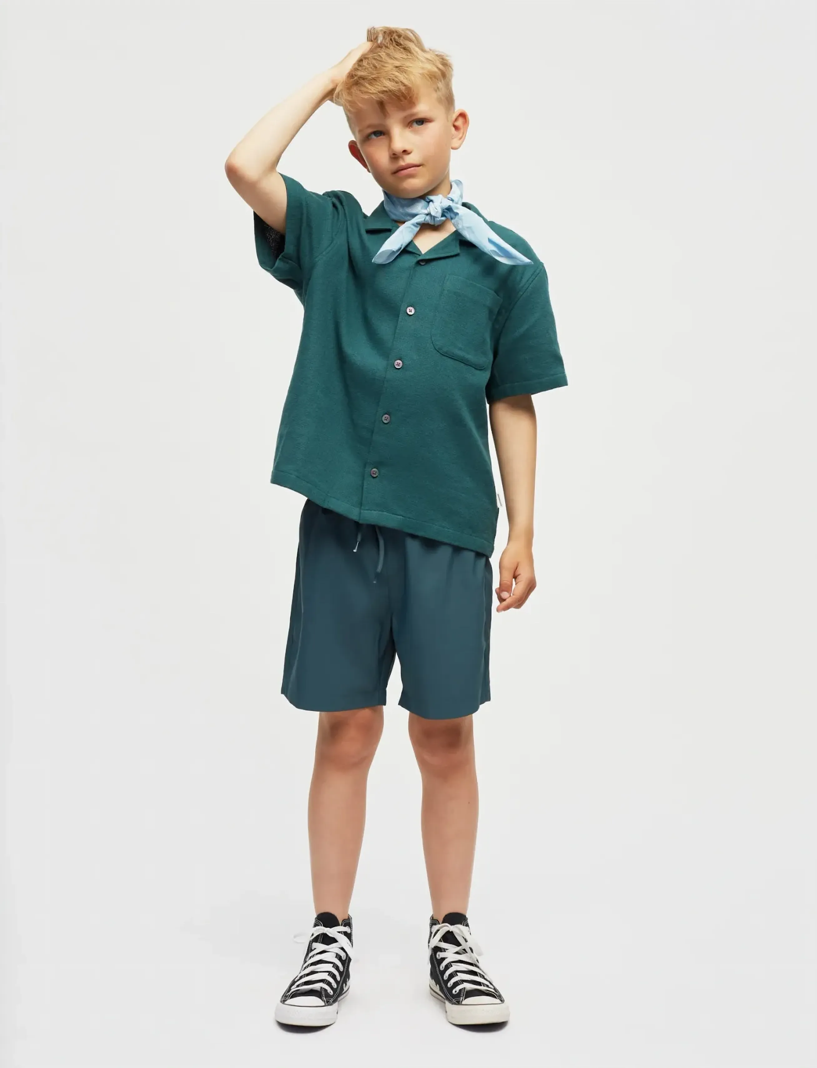 Mads Nørgaard Sea Sandrino Shorts - Shorts - DEEP SEA / green