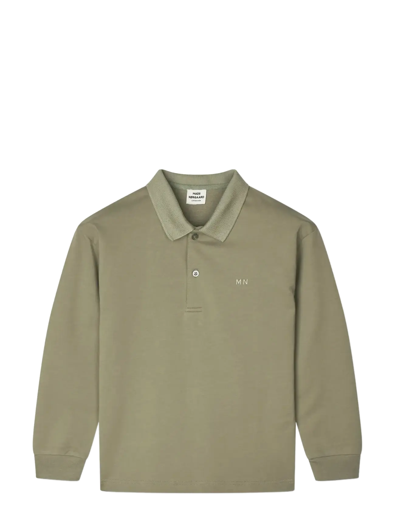Mads Nørgaard Light Terry Jan Polo L/S - Tøj - OVERLAND TREK / khaki/green