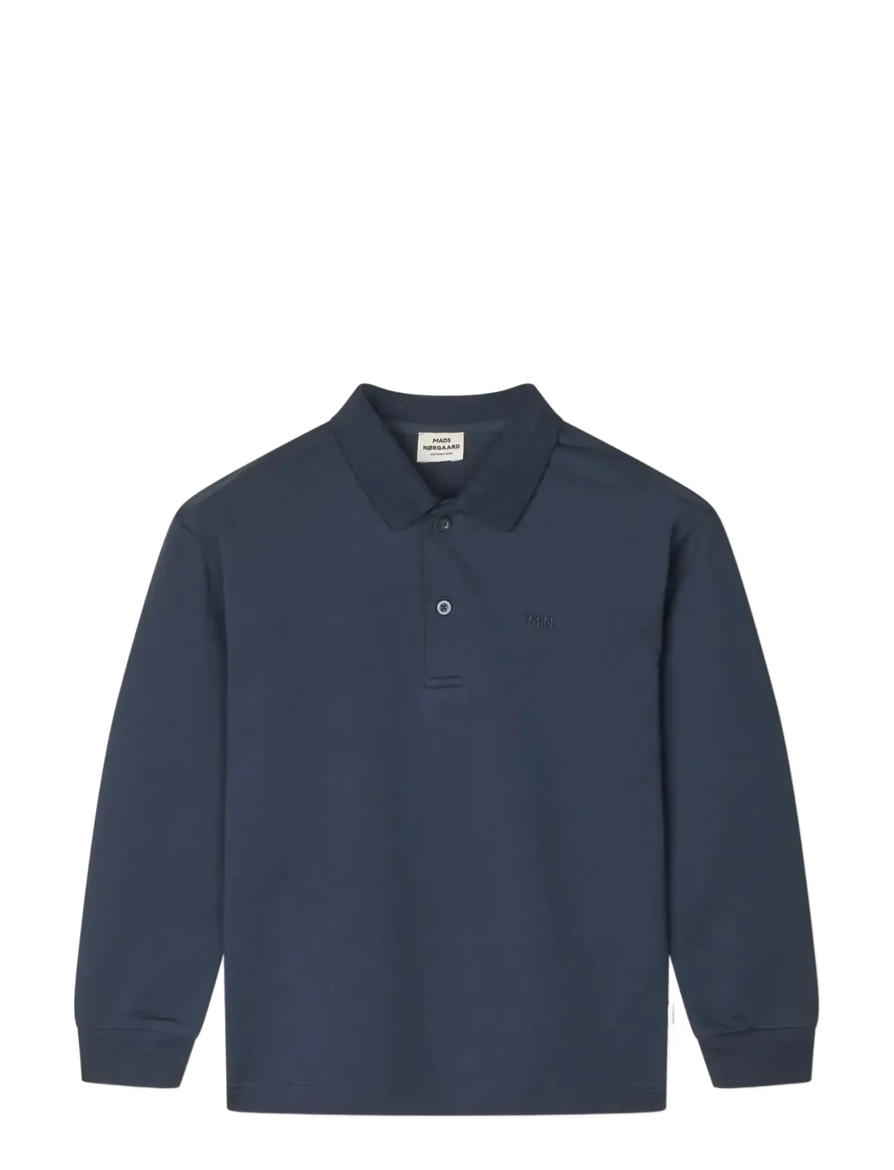 Mads Nørgaard Light Terry Jan Polo L/S - Kläder - SKY CAPTAIN / navy