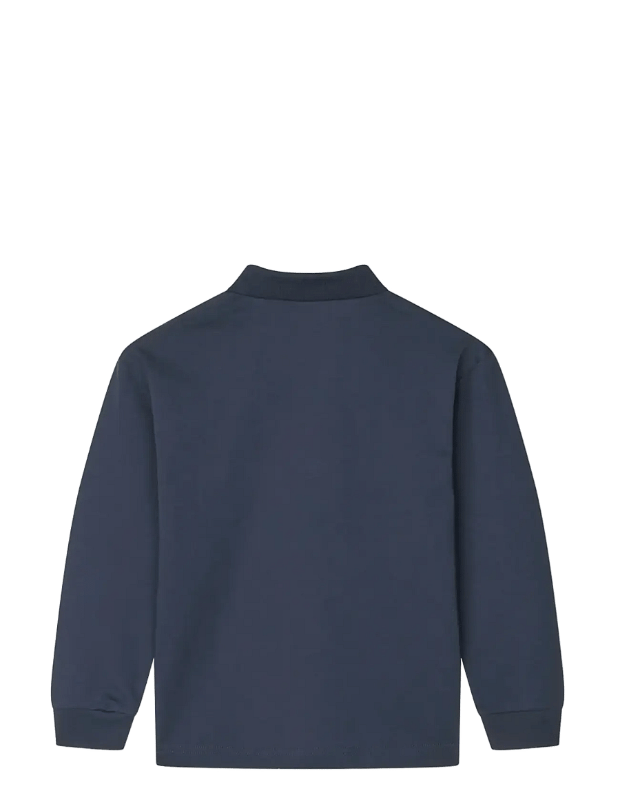 Mads Nørgaard - Light Terry Jan Polo L/S - langärmelig poloshirt - sky captain - 2