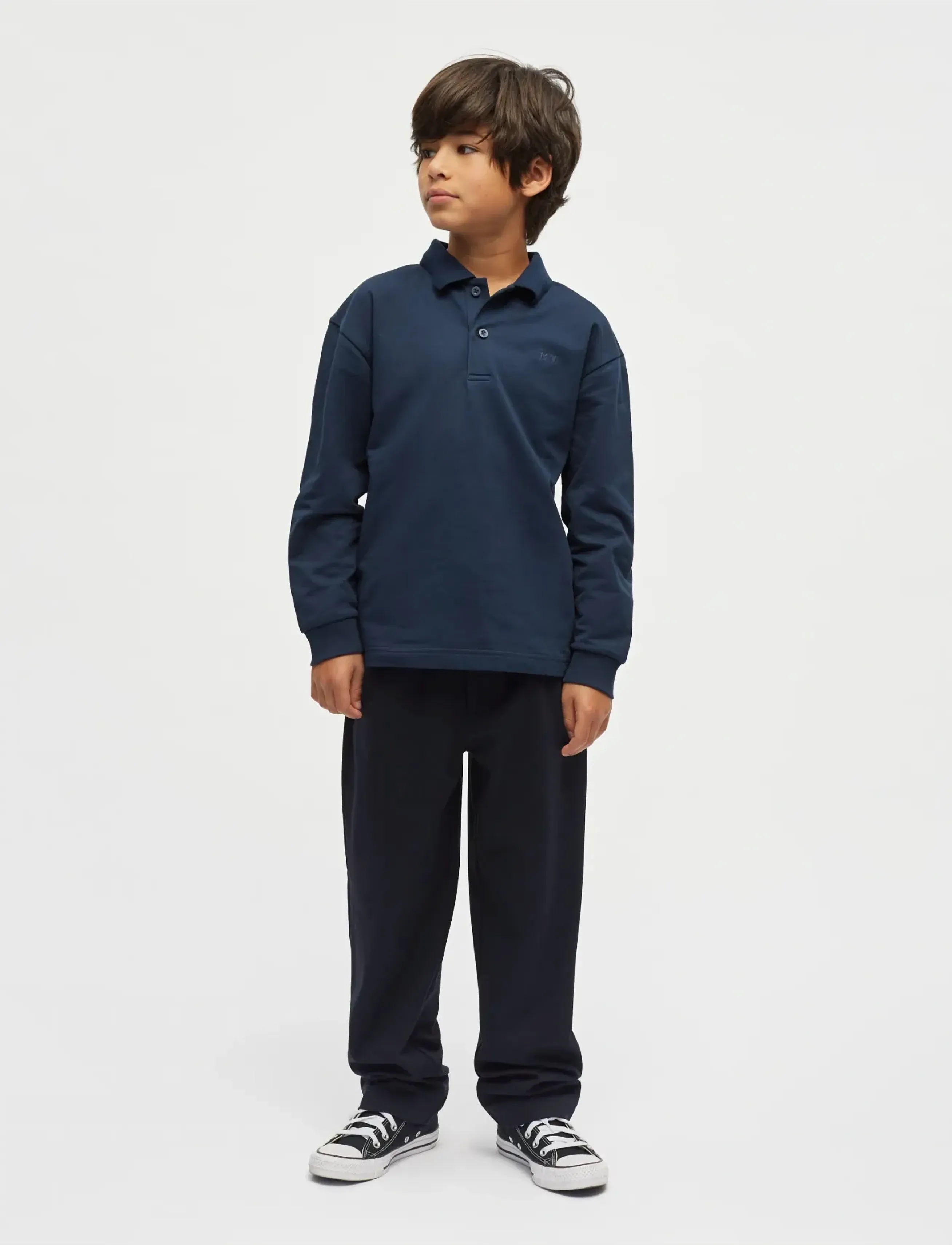 Mads Nørgaard - Light Terry Jan Polo L/S - langärmelig poloshirt - sky captain - 0