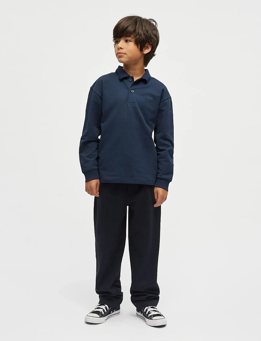 Mads Nørgaard - Light Terry Jan Polo L/S - langärmelig poloshirt - sky captain - 0