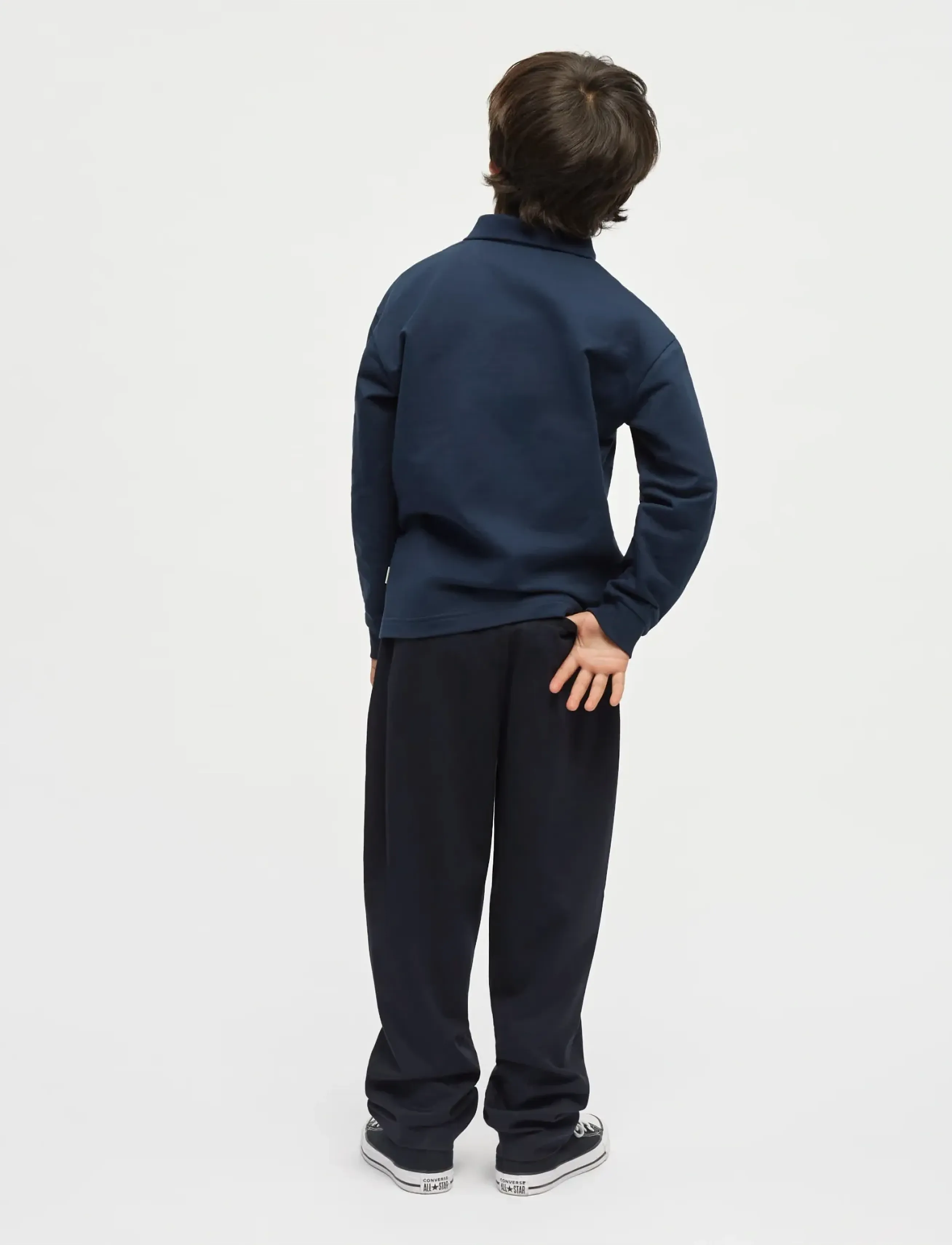 Mads Nørgaard - Light Terry Jan Polo L/S - long-sleeved polos - sky captain - 3