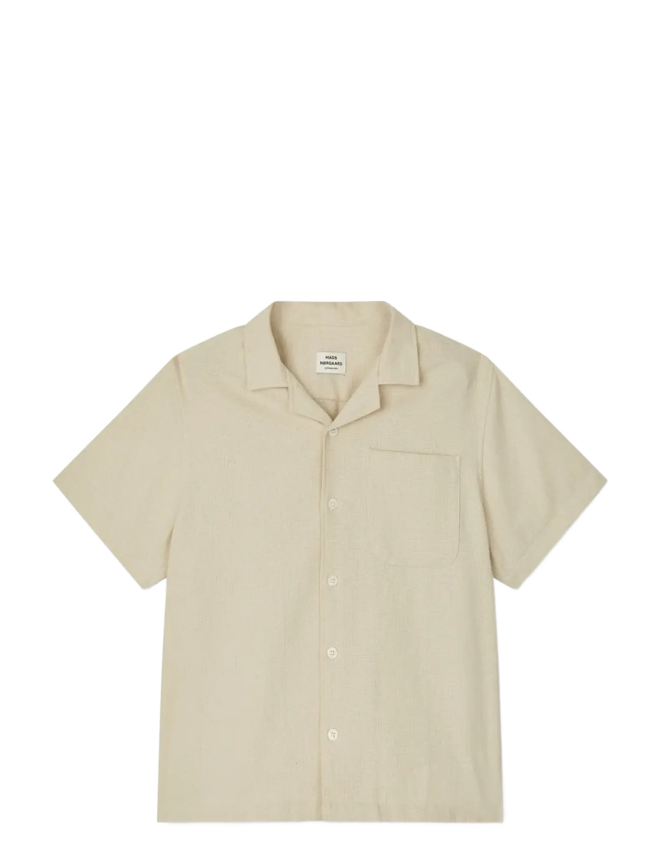 Mads Nørgaard Texture Kenni Shirt - Kläder - CASTLE WALL / cream