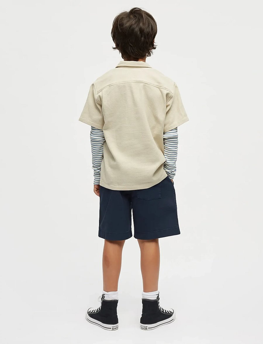 Mads Nørgaard - Texture Kenni Shirt - kurzärmlige hemden - castle wall - 3