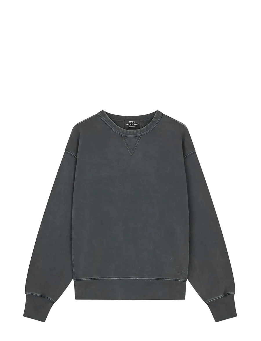 Mads Nørgaard - Compact Cotton Crew Sweat - dressipluusid - black - 0
