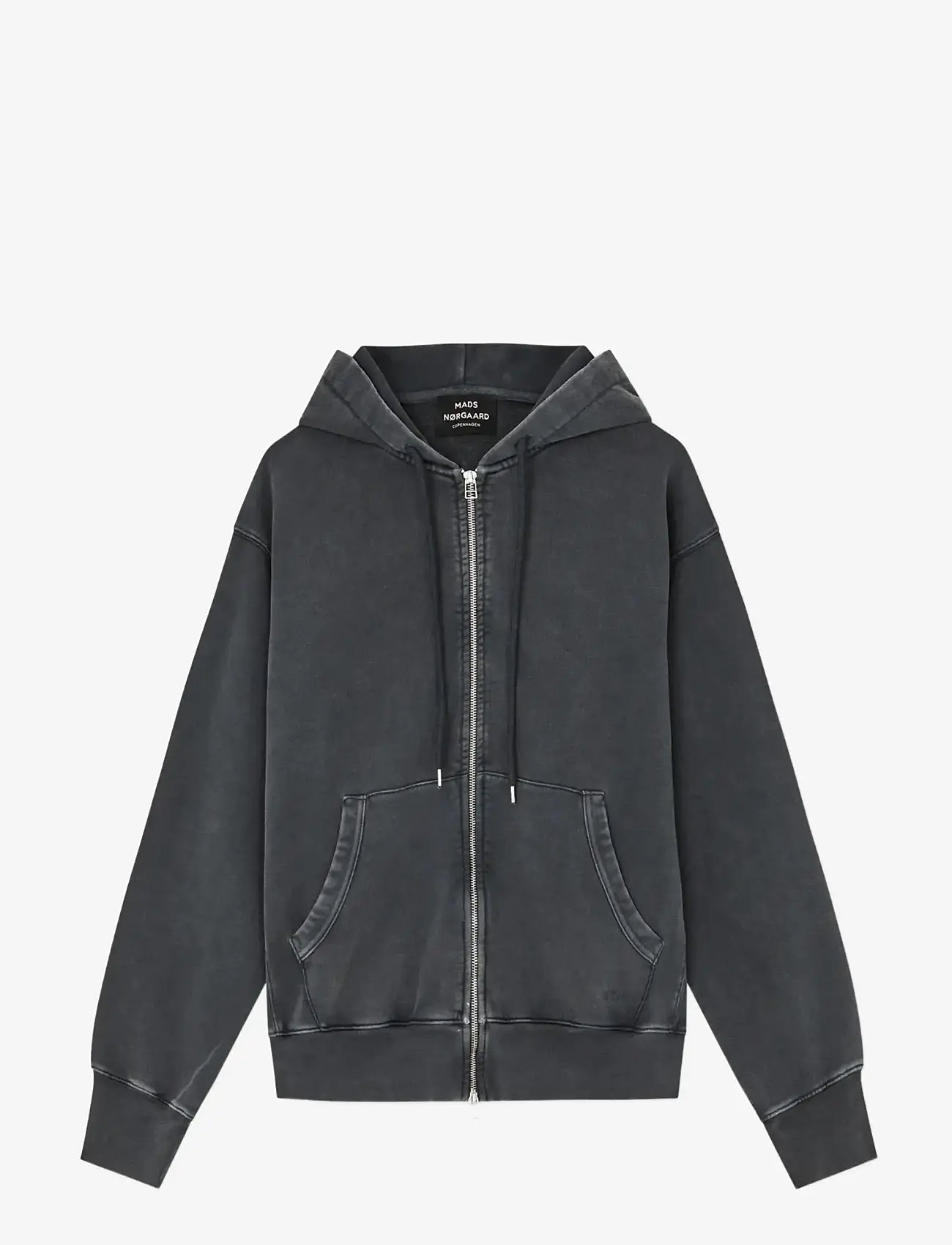 Mads Nørgaard - Compact Cotton Zip Hoody - kapuutsiga dressipluusid - black - 1