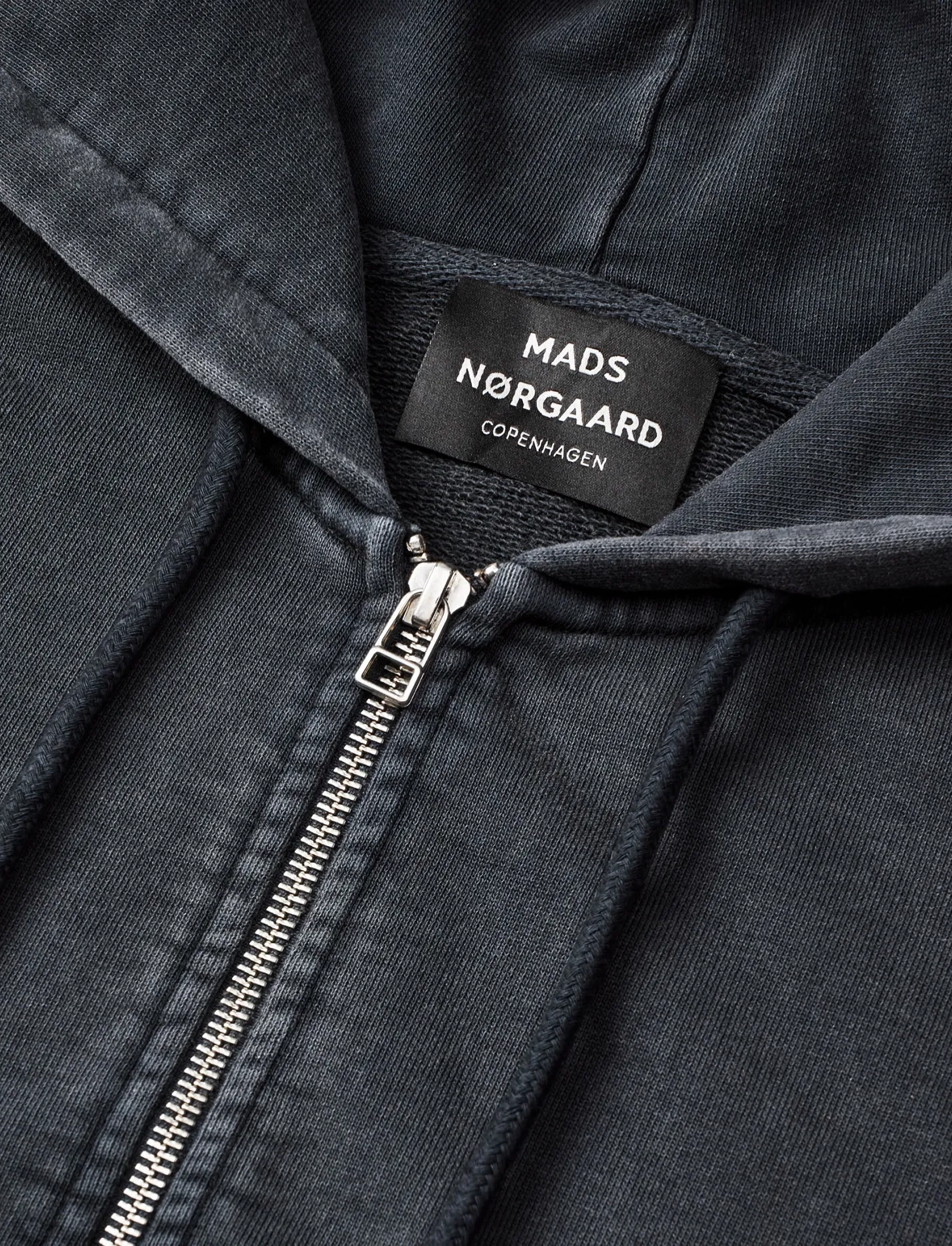 Mads Nørgaard - Compact Cotton Zip Hoody - kapuzenpullover - black - 3