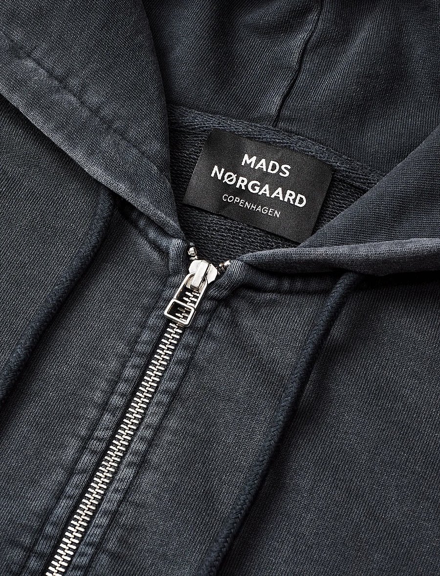 Mads Nørgaard - Compact Cotton Zip Hoody - kapuzenpullover - black - 3