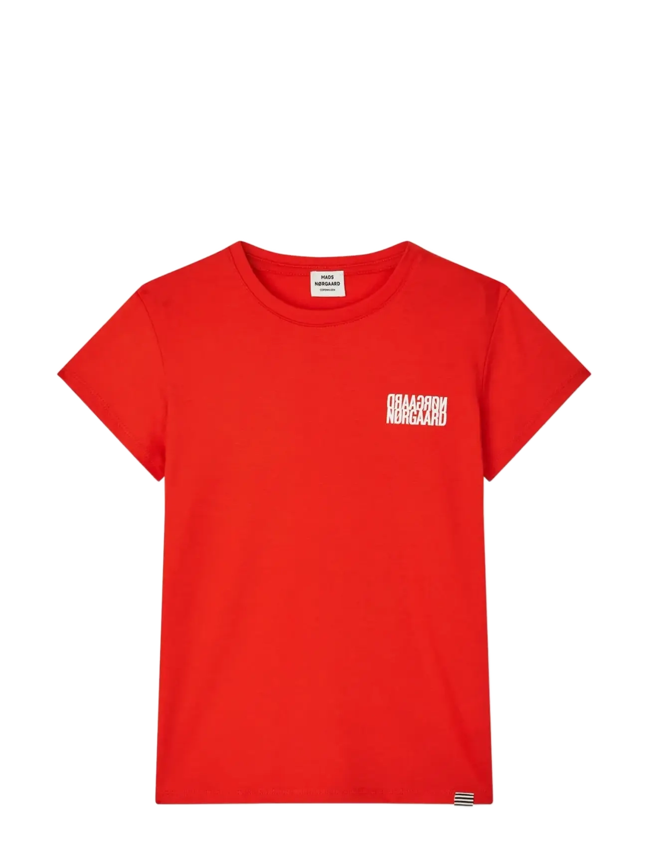 MADS NØRGAARD Single Baumwolle Tuvina Mini Mirror Tee Rot - 128 - Kinder
