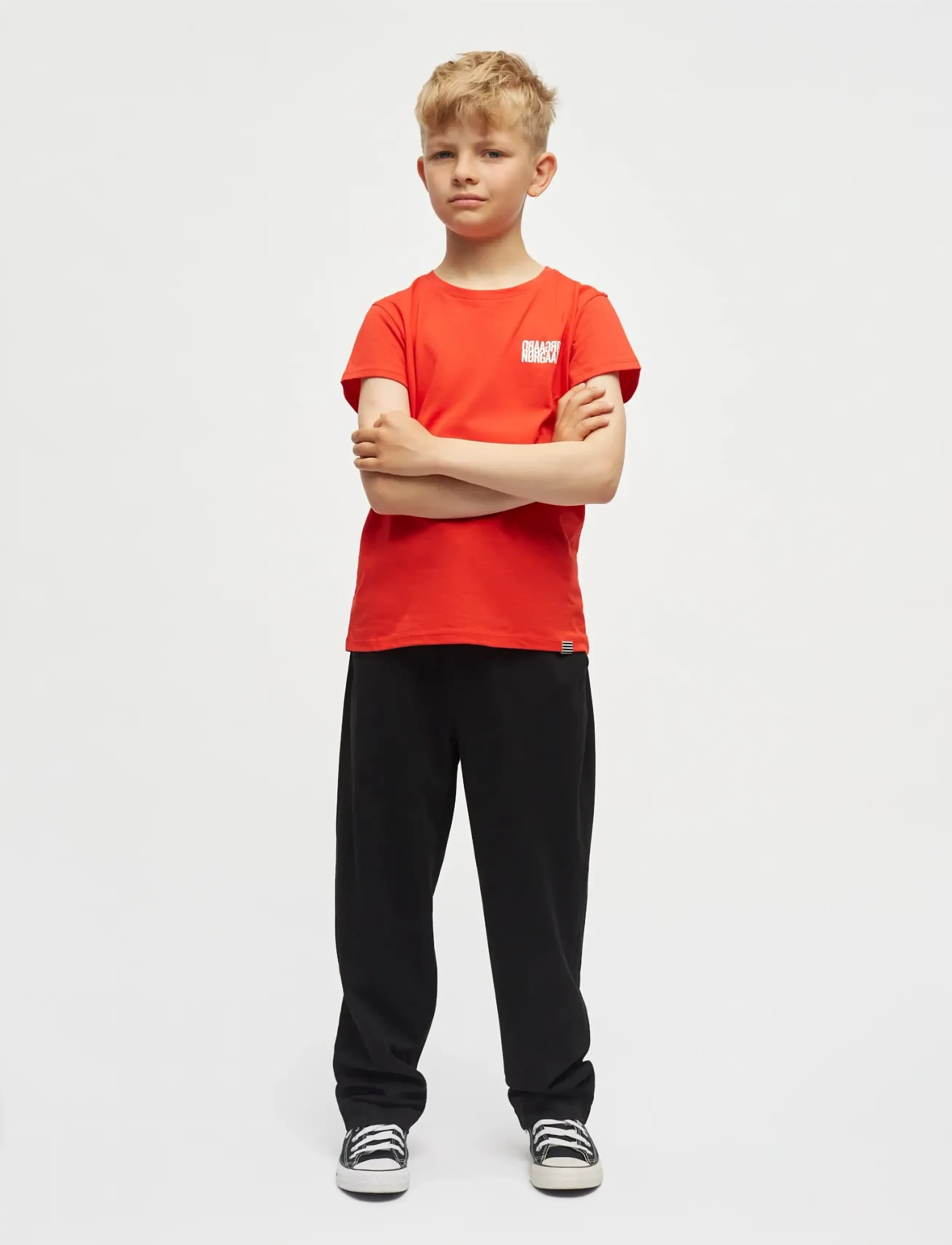 Mads Nørgaard Single Cotton Tuvina Mini Mirror Tee, Børn, Printet T-shirt, Rød, Str: 128