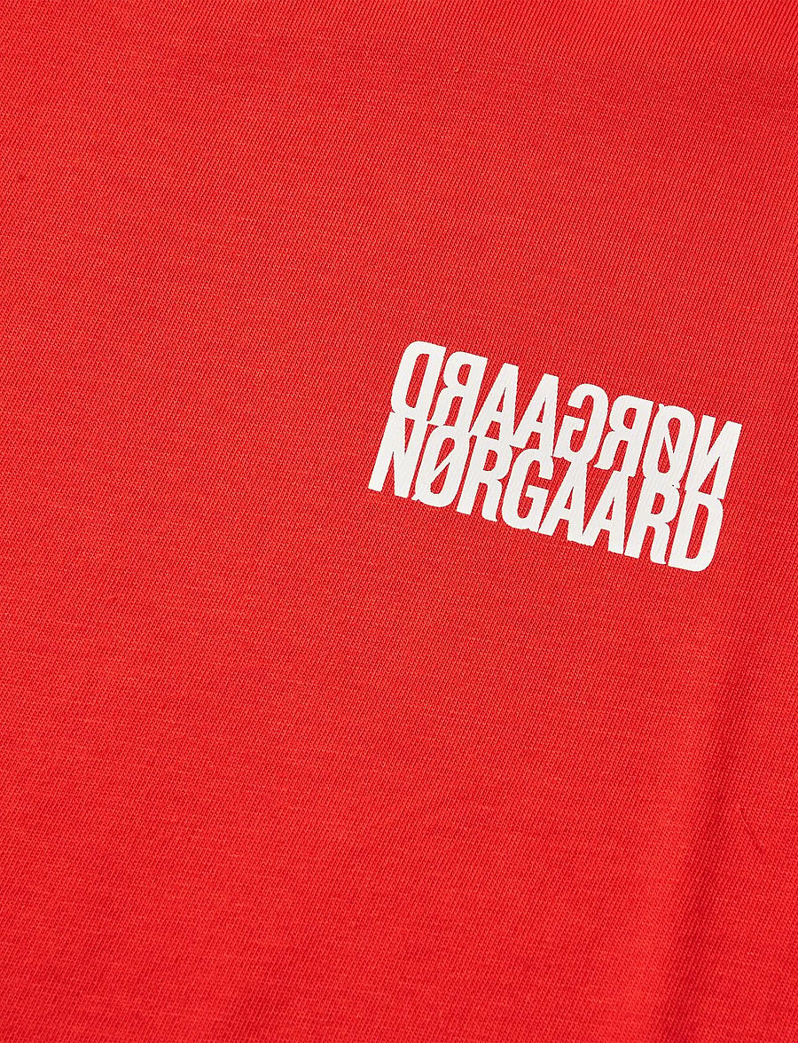 Mads Nørgaard - Single Cotton Tuvina mini mirror Tee - kurzärmelige - fiery red - 4