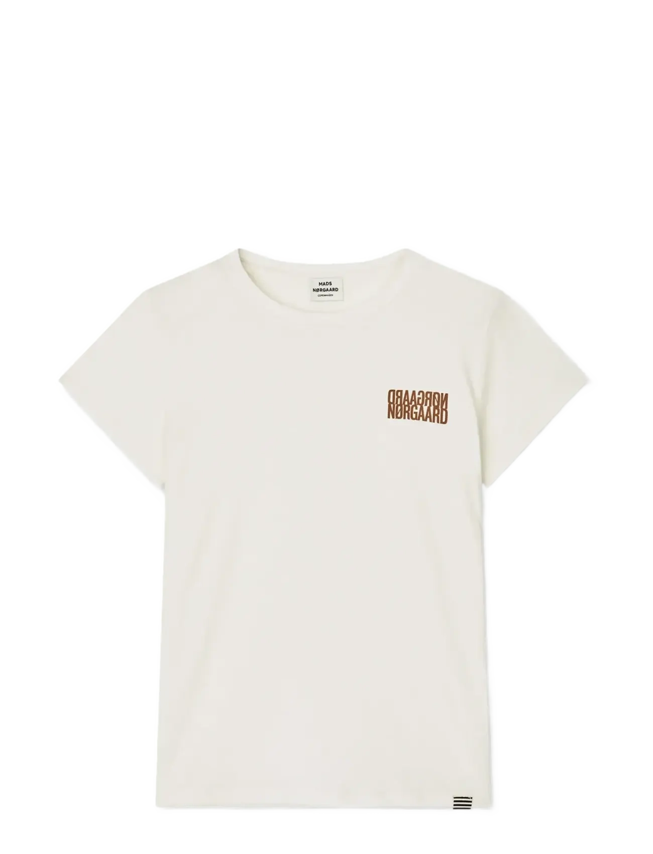 Mads Nørgaard Single Cotton Tuvina Mini Mirror Tee, Børn, Printet T-shirt, Cream, Str: 104