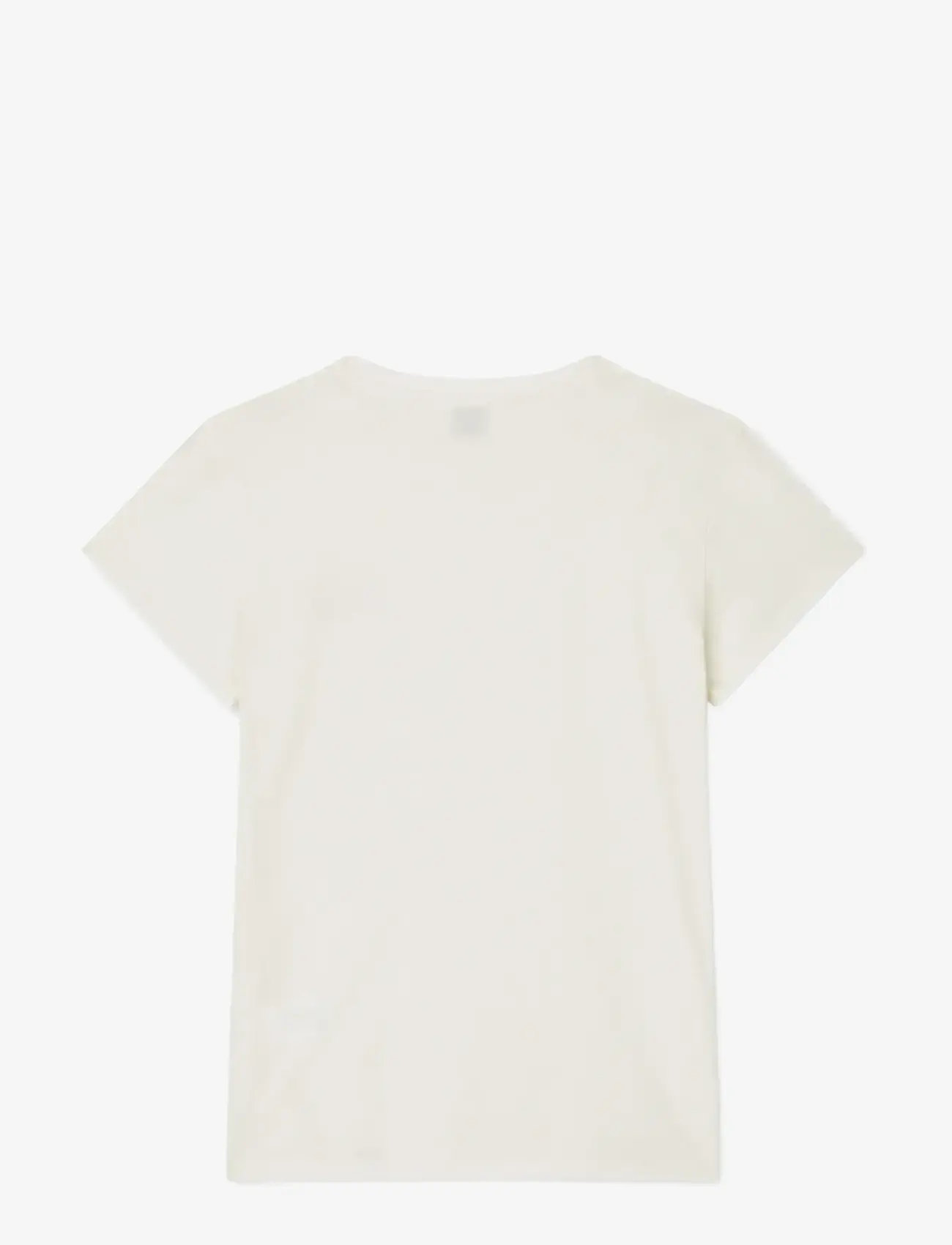 Mads Nørgaard - Single Cotton Tuvina mini mirror Tee - kortærmede t-shirts - vanilla ice - 1