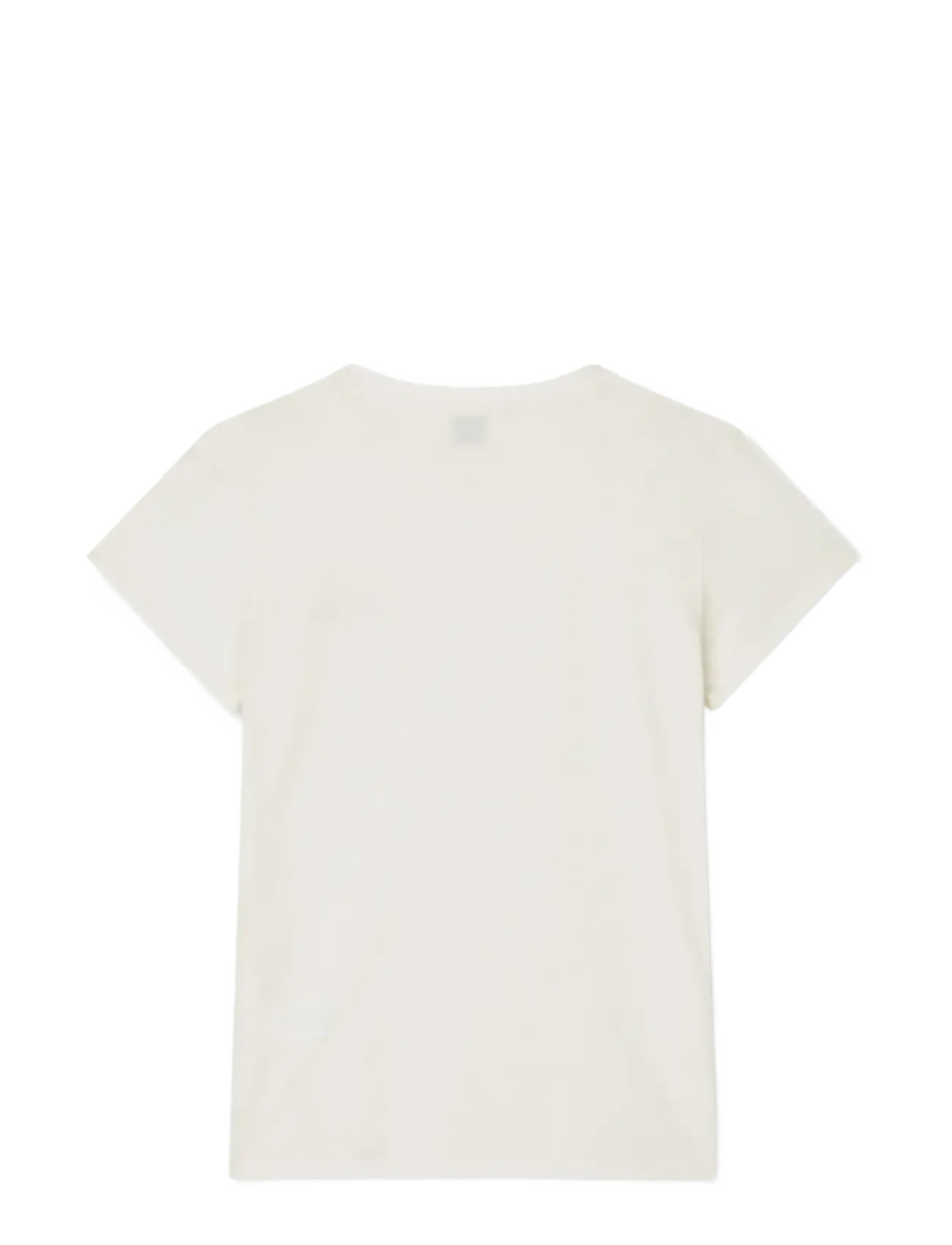 Mads Nørgaard - Single Cotton Tuvina mini mirror Tee - kurzärmelige - vanilla ice - 1