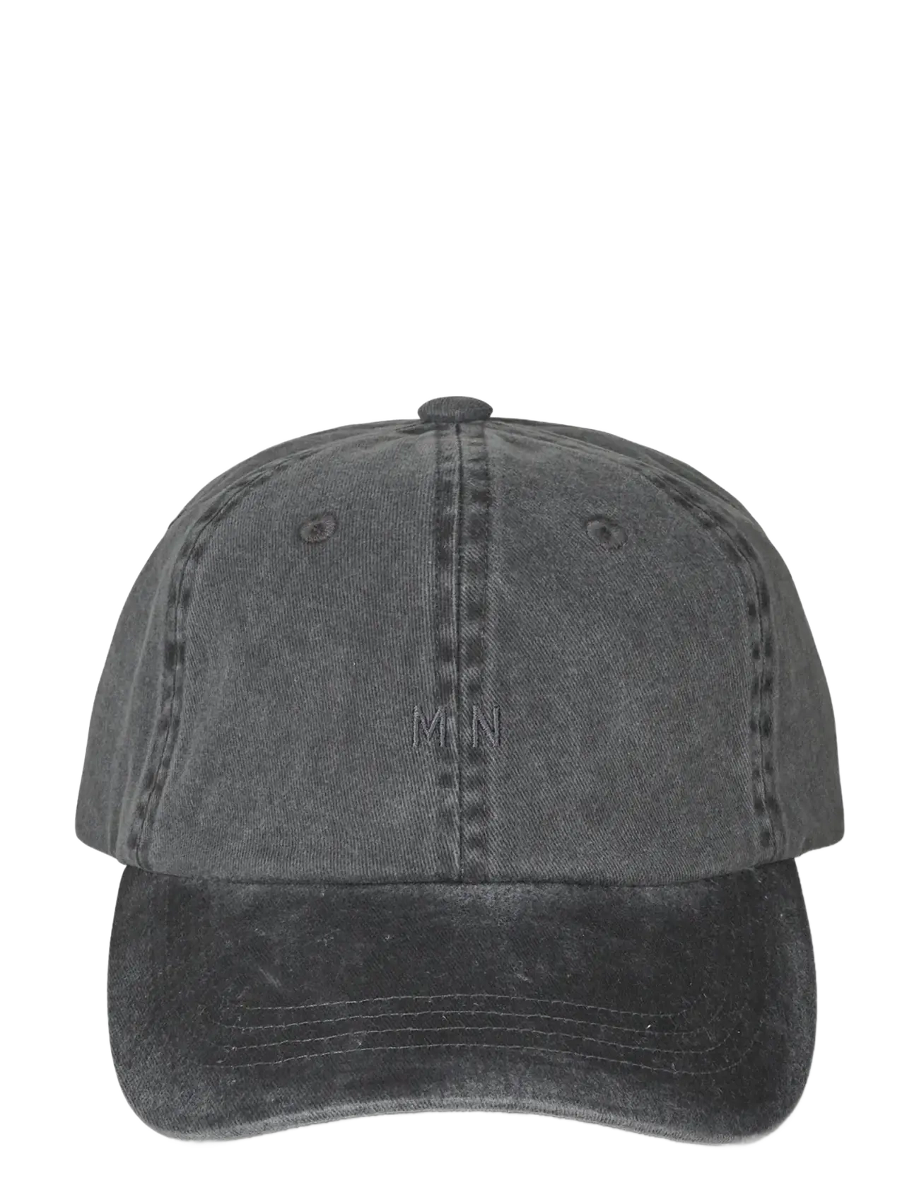 Mads Nørgaard Washed Cotton Twill Coal Cap - Hats & Caps - WASHED BLACK / grey