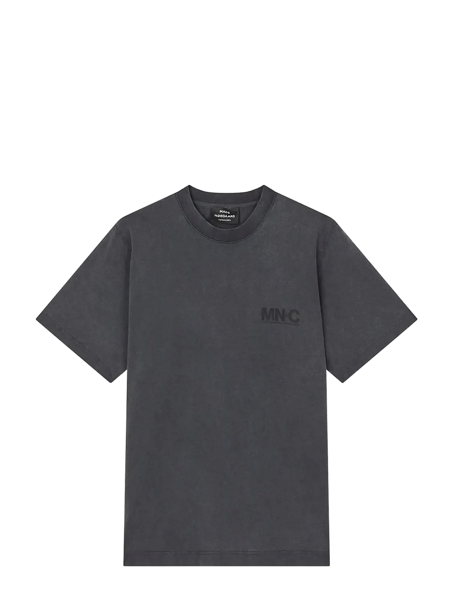 Mads Nørgaard - Cotton Jersey Frode MNC Tee - short-sleeved t-shirts - black - 1