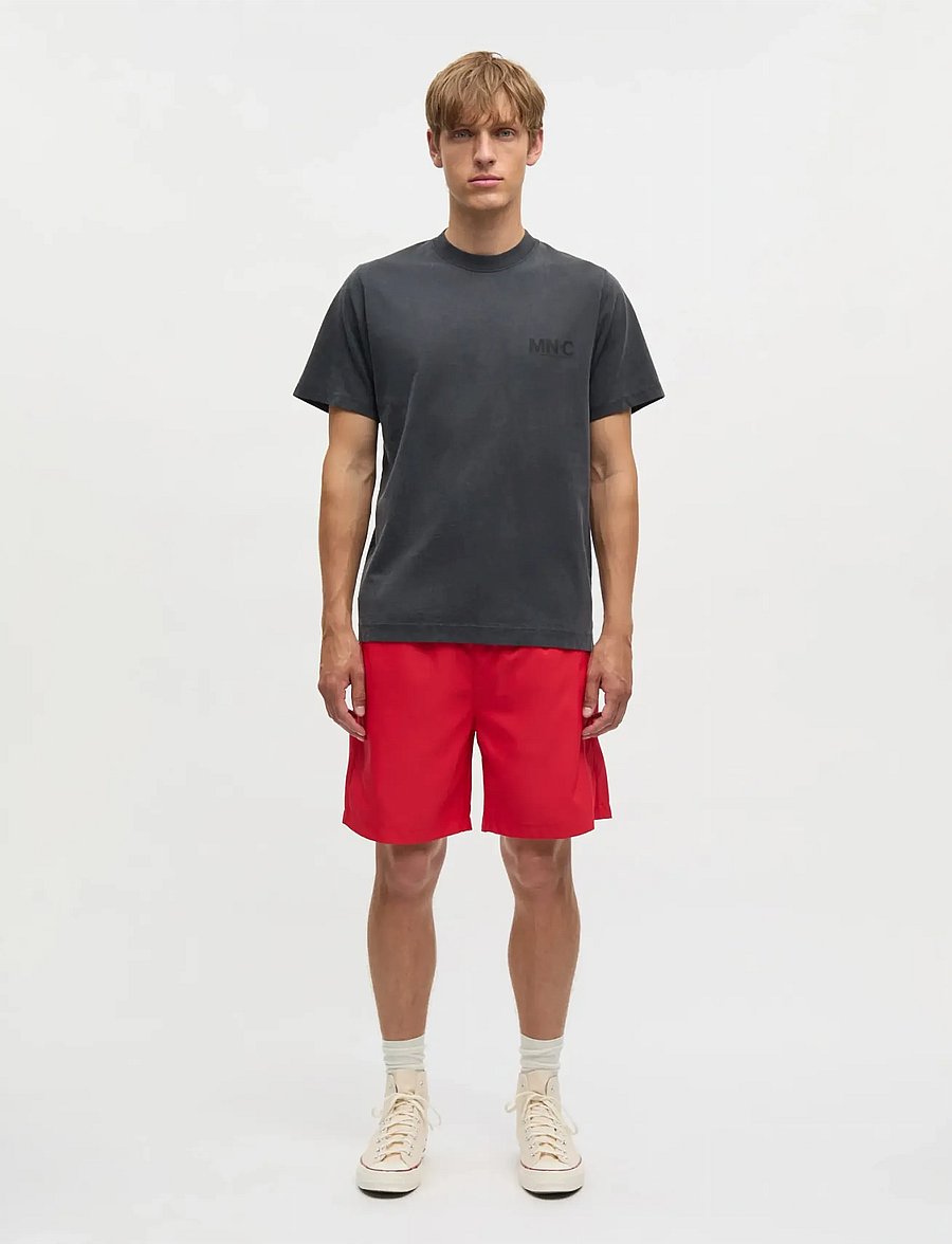 Mads Nørgaard - Cotton Jersey Frode MNC Tee - short-sleeved t-shirts - black - 0
