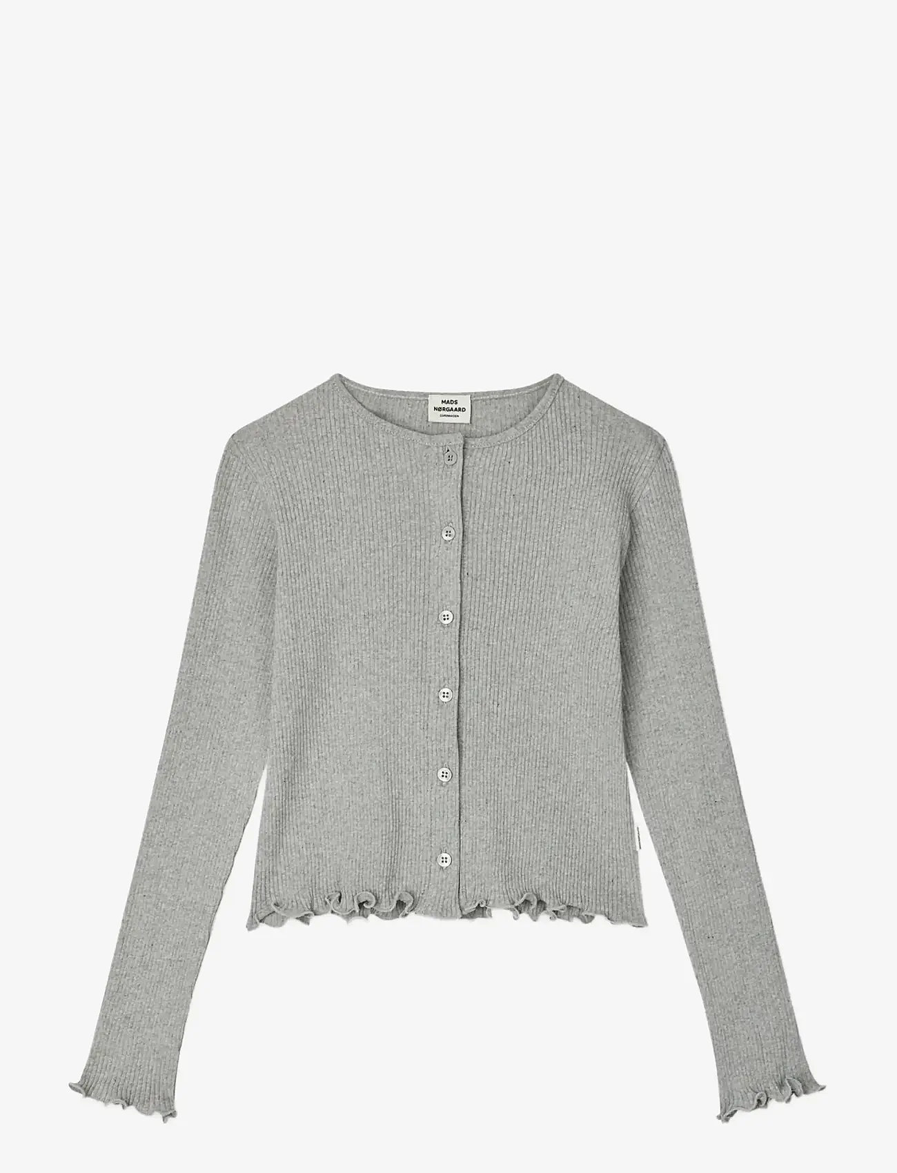 Mads Nørgaard - 4x2 Teco Casandrina - long-sleeved t-shirts - grey melange - 1
