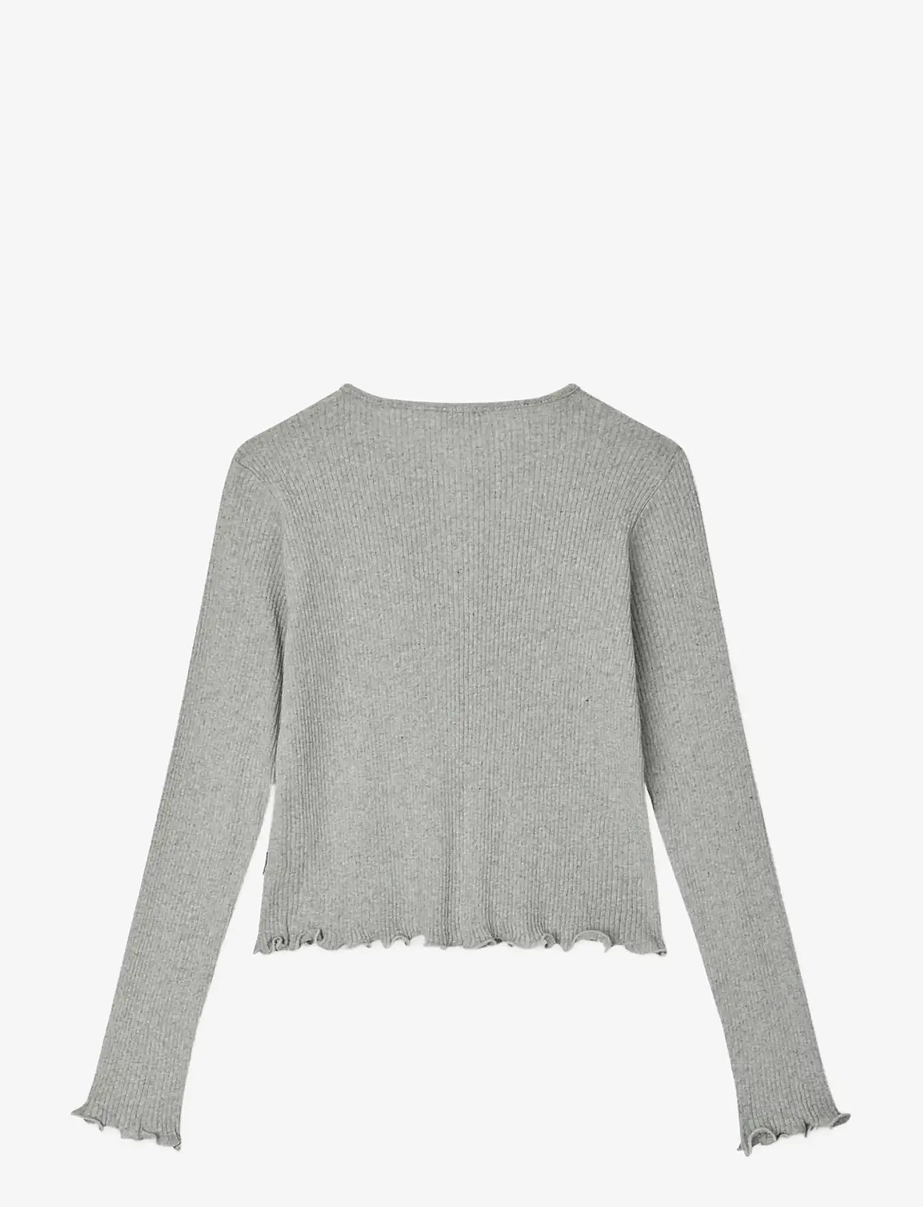 Mads Nørgaard - 4x2 Teco Casandrina - long-sleeved t-shirts - grey melange - 2