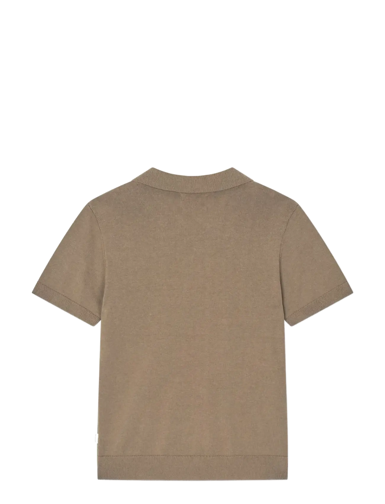Mads Nørgaard - Cotton Knit Pelle Polo Tee - lühikeste varrukatega polod - walnut - 2