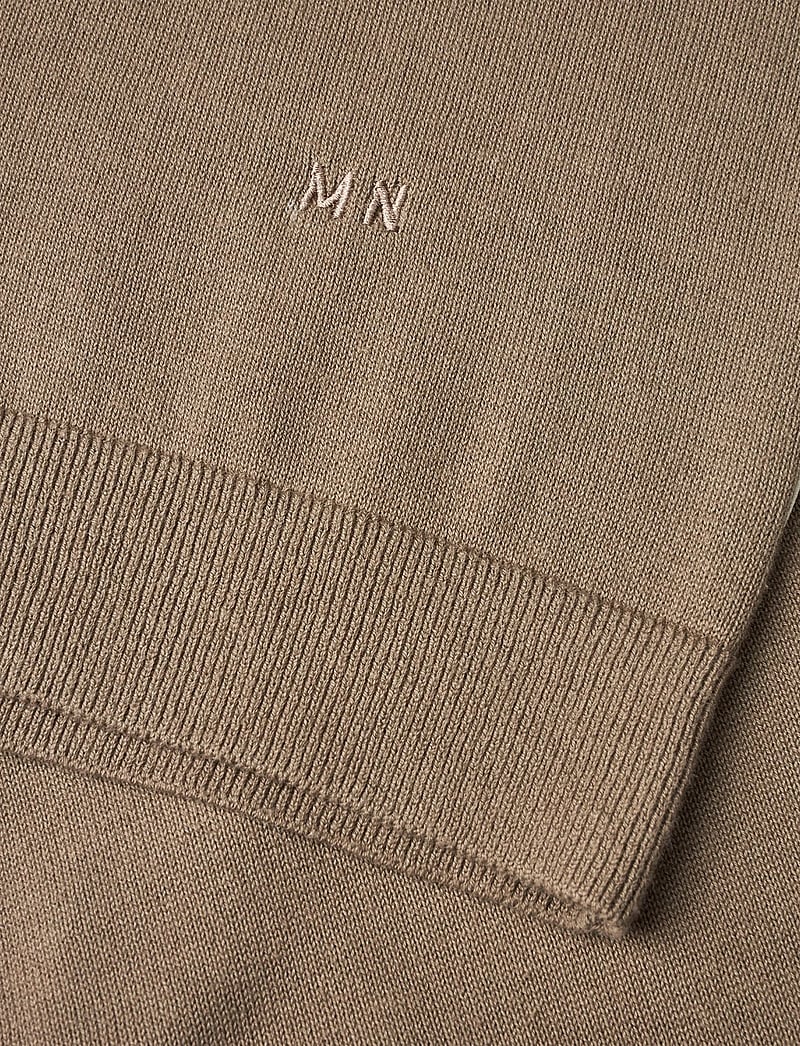 Mads Nørgaard - Cotton Knit Pelle Polo Tee - kortærmede poloer - walnut - 4