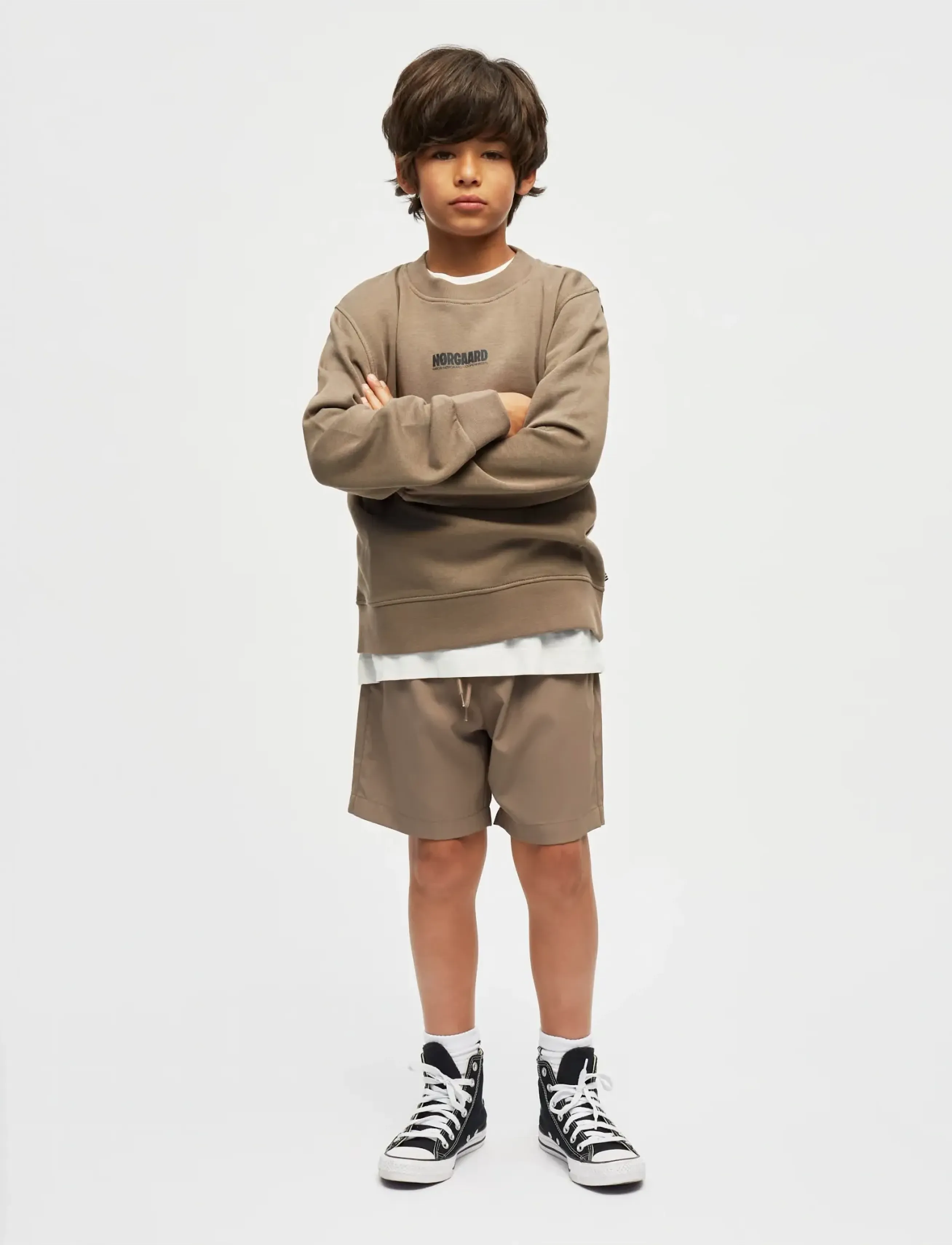 Mads Nørgaard Original Sweat Solo Sweatshirt, 104, Sweatshirts & Hoodies, Braun - Sweatshirts, Kinder