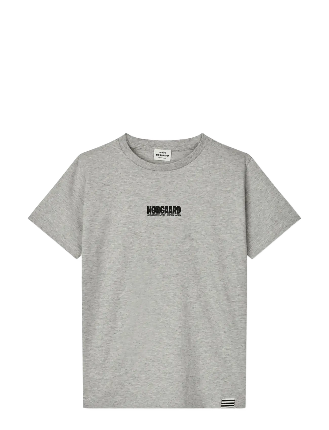 Mads Nørgaard Printed Logo Thorlino Tee - Toppe og t-shirts - GREY MELANGE / grey