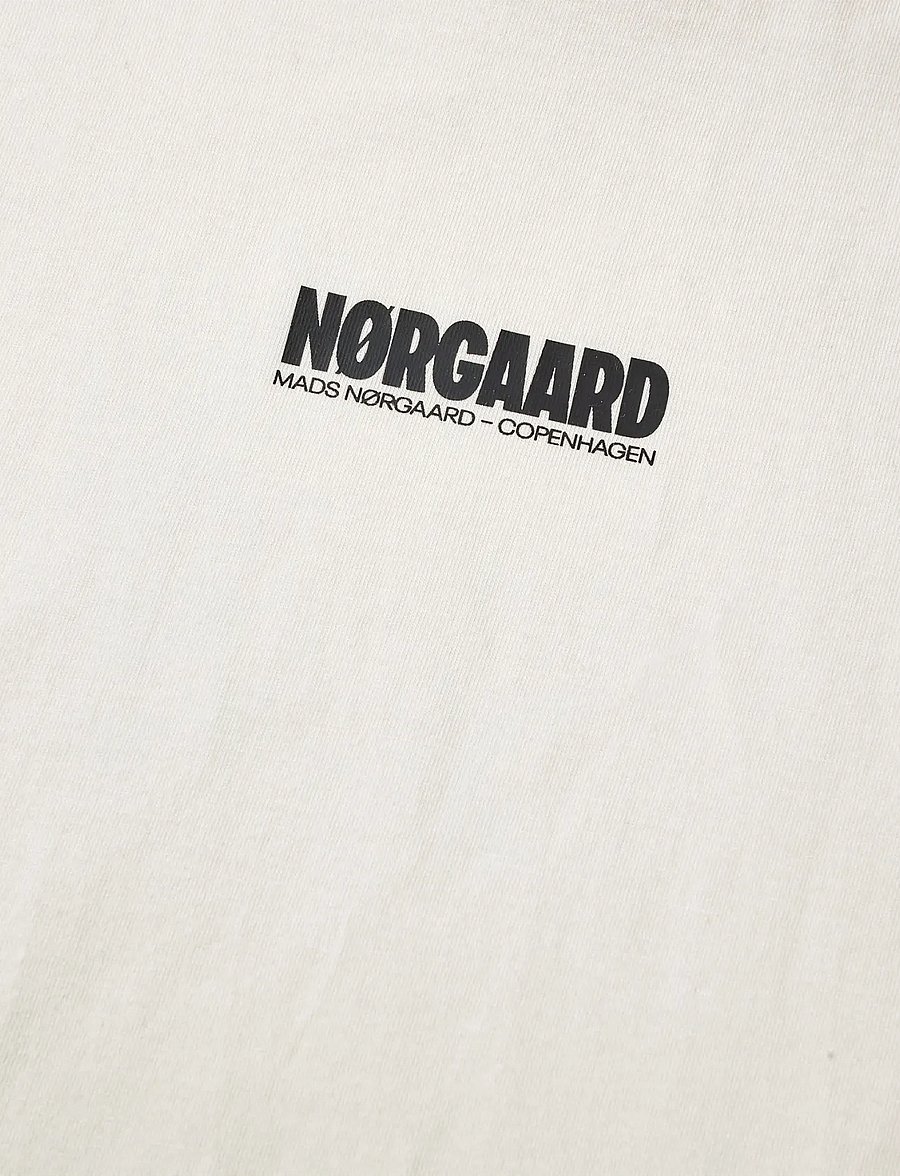 Mads Nørgaard - Printed Logo Thorlino Tee - kurzärmelige - vanilla ice - 2