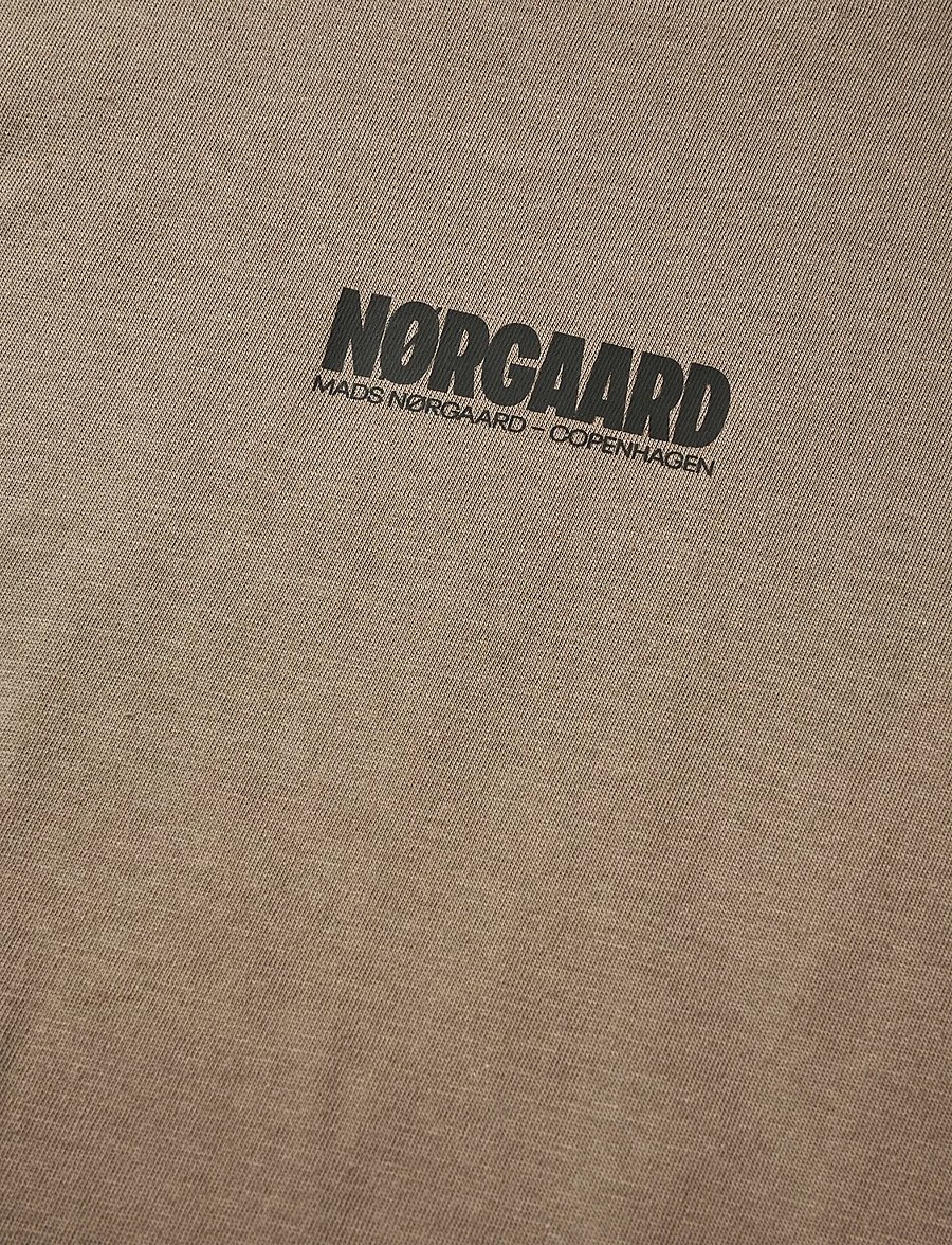 Mads Nørgaard - Printed Logo Thorlino Tee - kortærmede t-shirts - walnut - 2