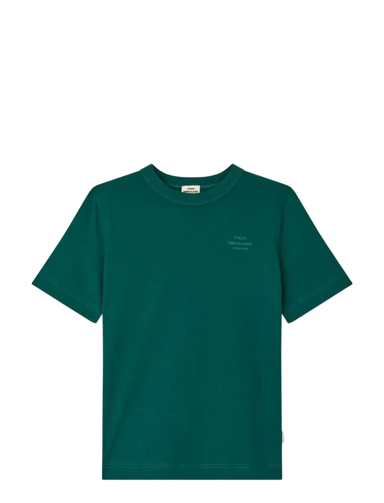 Mads Nørgaard Cotton Jersey Theo Tee - App deal - DEEP SEA / green