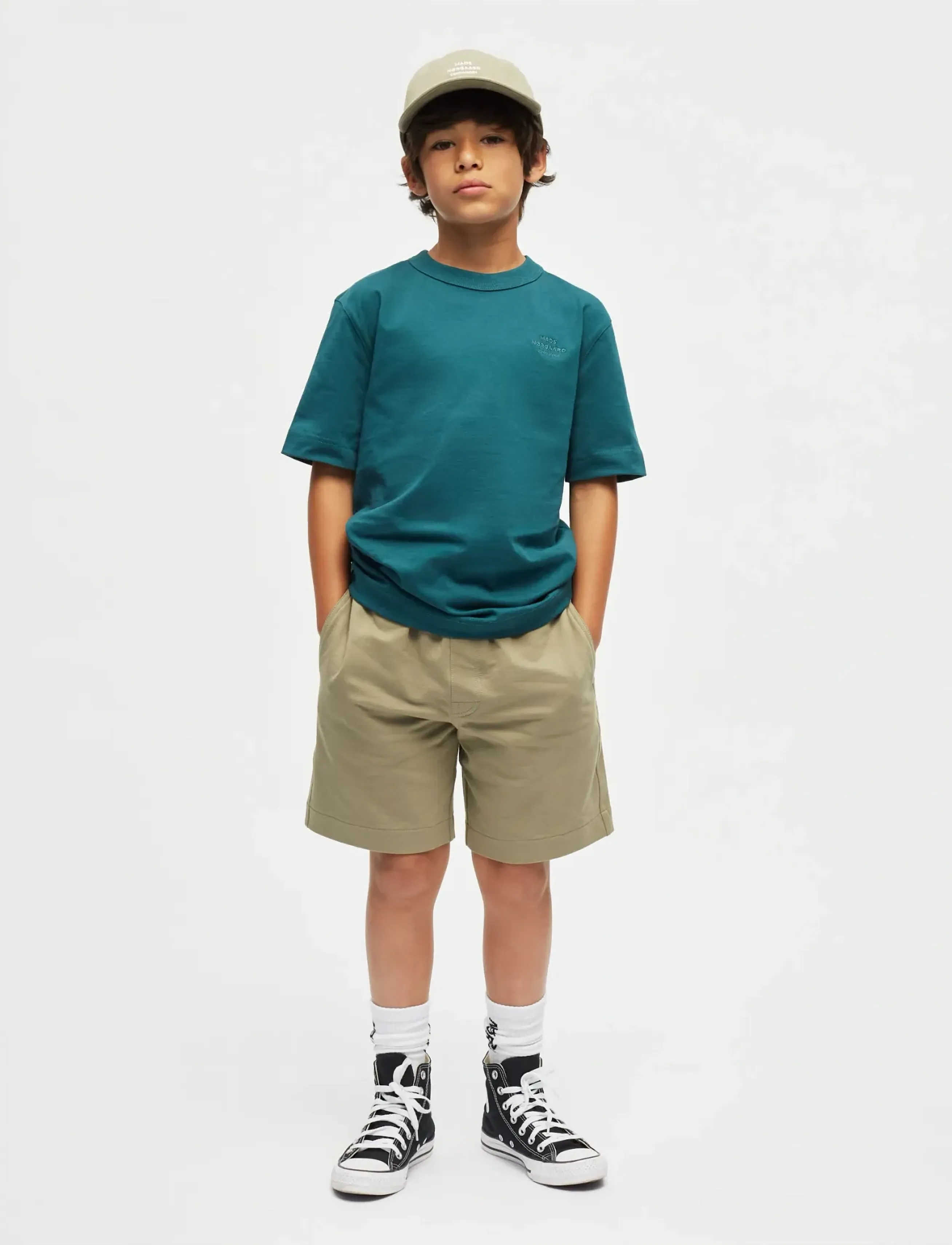 Mads Nørgaard Cotton Jersey Theo Tee - Yläosat - DEEP SEA / green