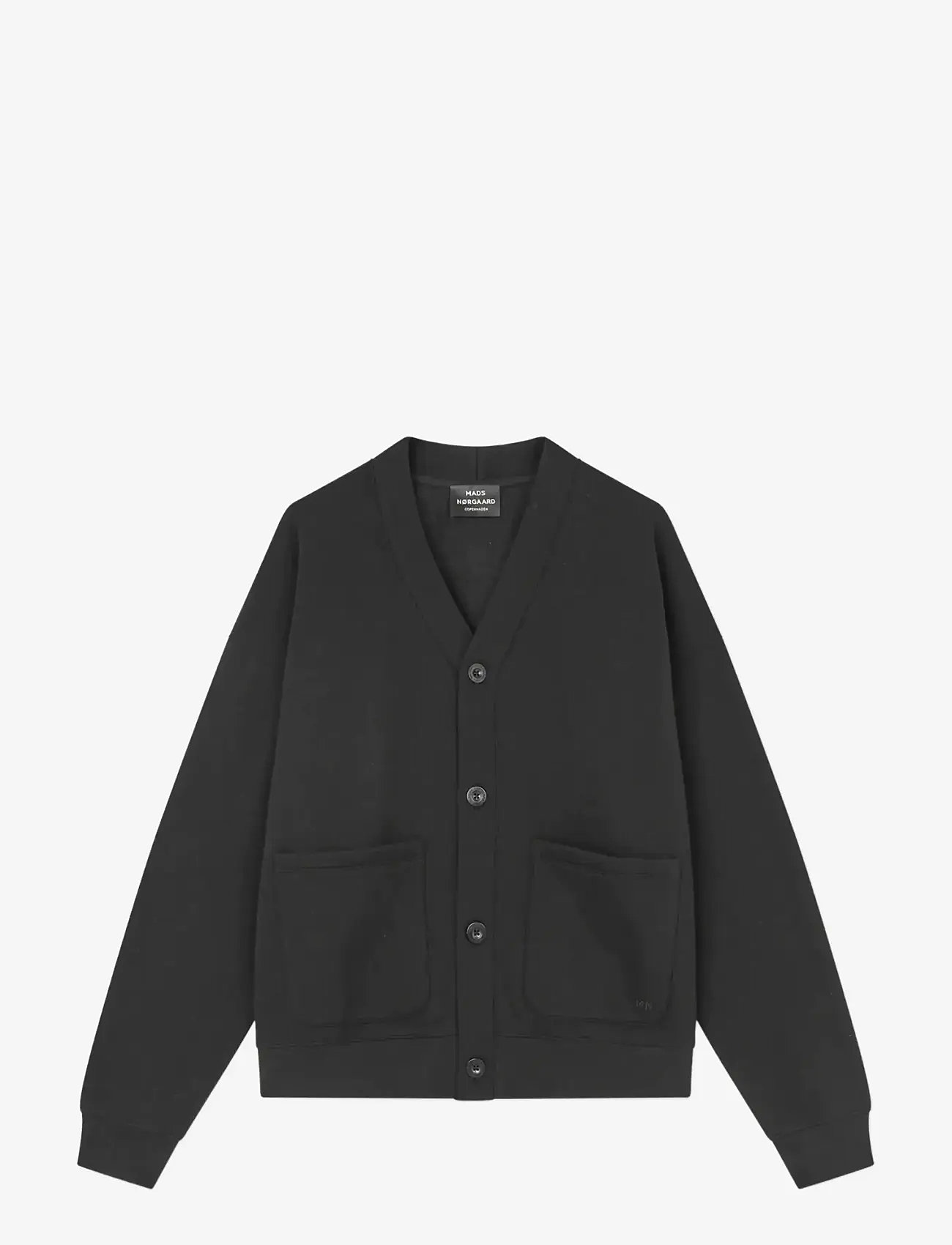Mads Nørgaard - Standard Novak Cardigan Sweat - cardigans - black - 1