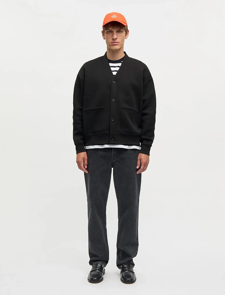 Mads Nørgaard - Standard Novak Cardigan Sweat - kardiganid - black - 0