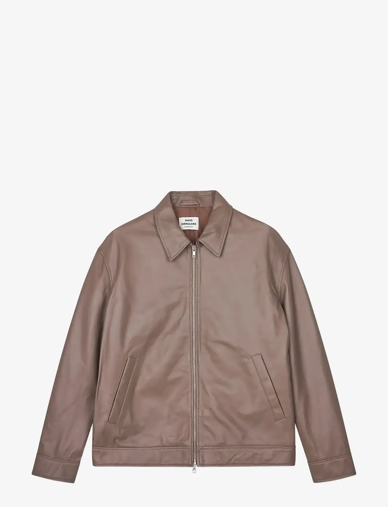 Mads Nørgaard - Sundown Leather Norton Jacket - frühlingsjacken - walnut - 1