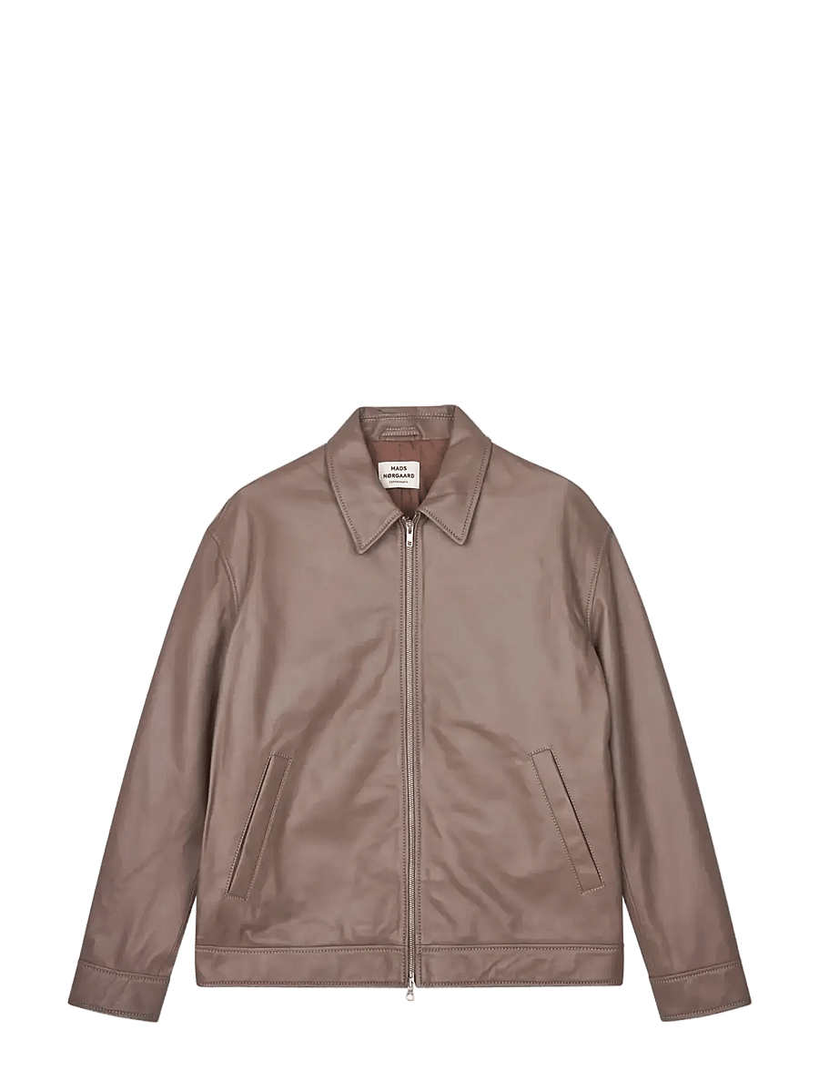 Mads Nørgaard - Sundown Leather Norton Jacket - rudeninės striukės - walnut - 1