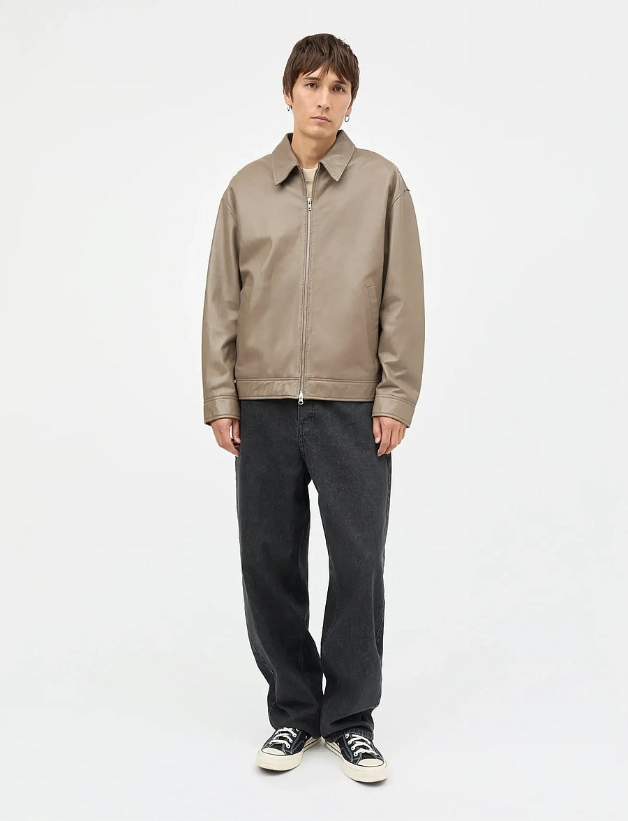 Mads Nørgaard - Sundown Leather Norton Jacket - rudeninės striukės - walnut - 0