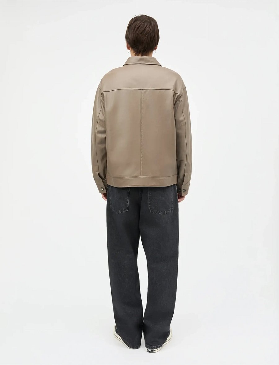 Mads Nørgaard - Sundown Leather Norton Jacket - rudeninės striukės - walnut - 2