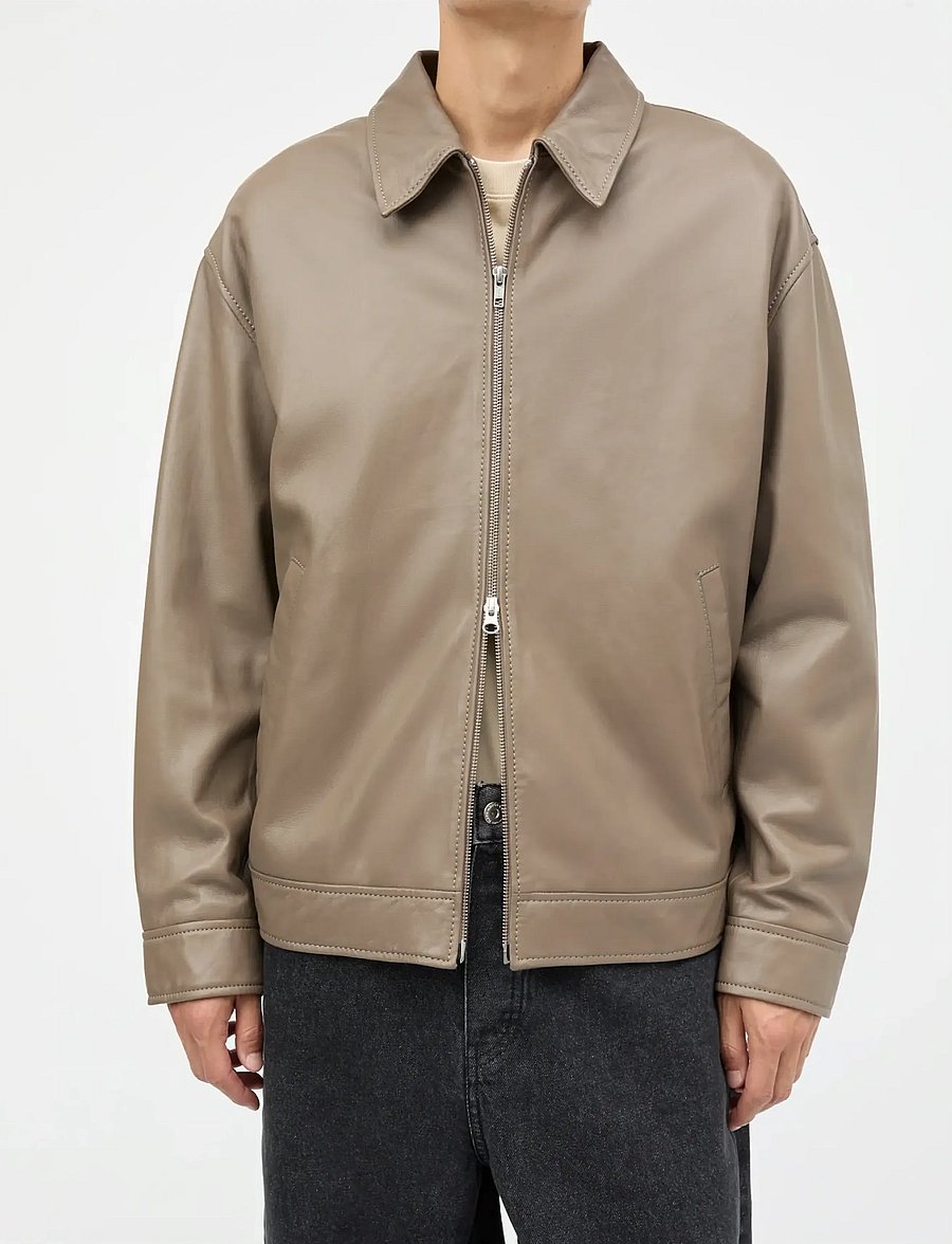 Mads Nørgaard - Sundown Leather Norton Jacket - rudeninės striukės - walnut - 3
