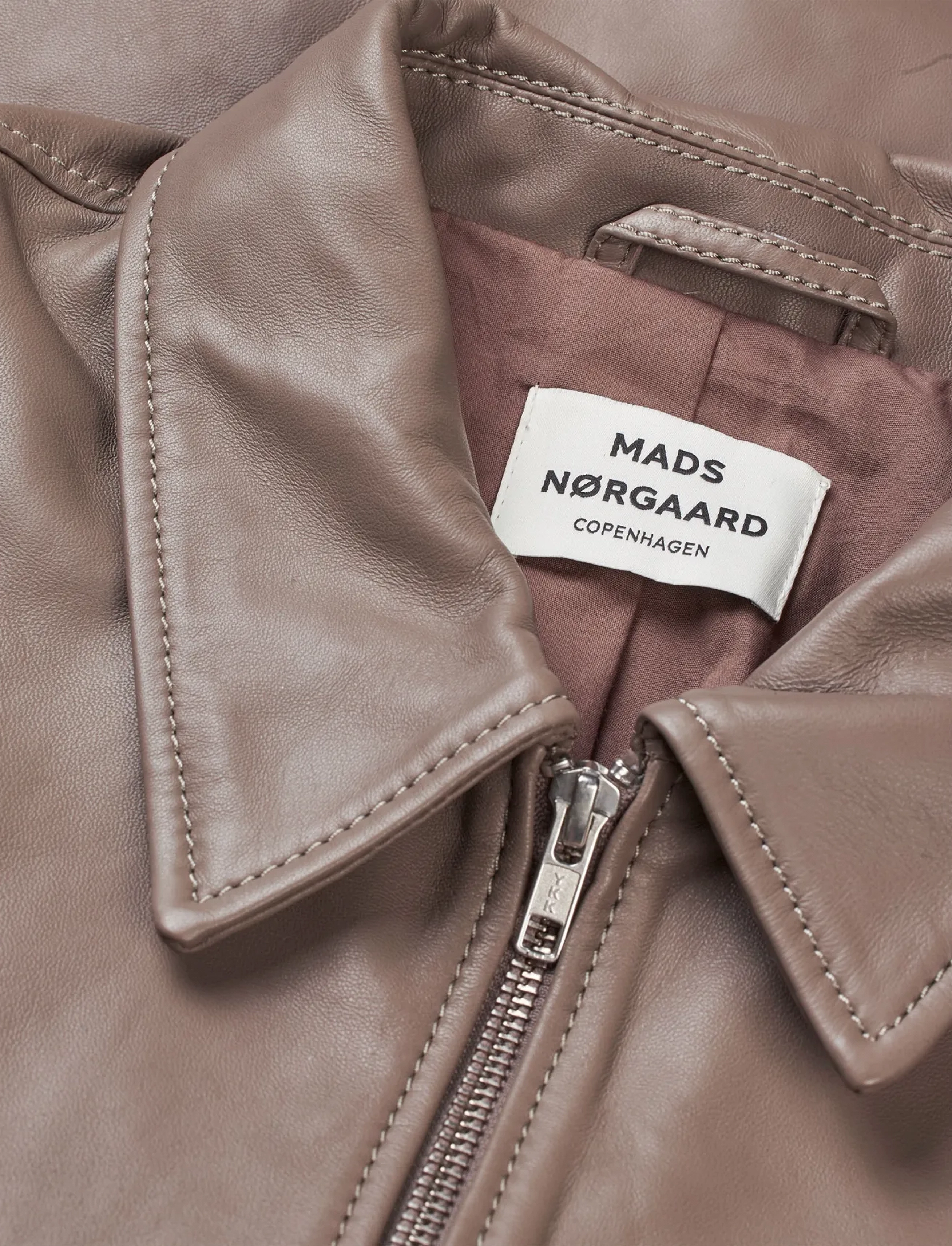 Mads Nørgaard - Sundown Leather Norton Jacket - frühlingsjacken - walnut - 5