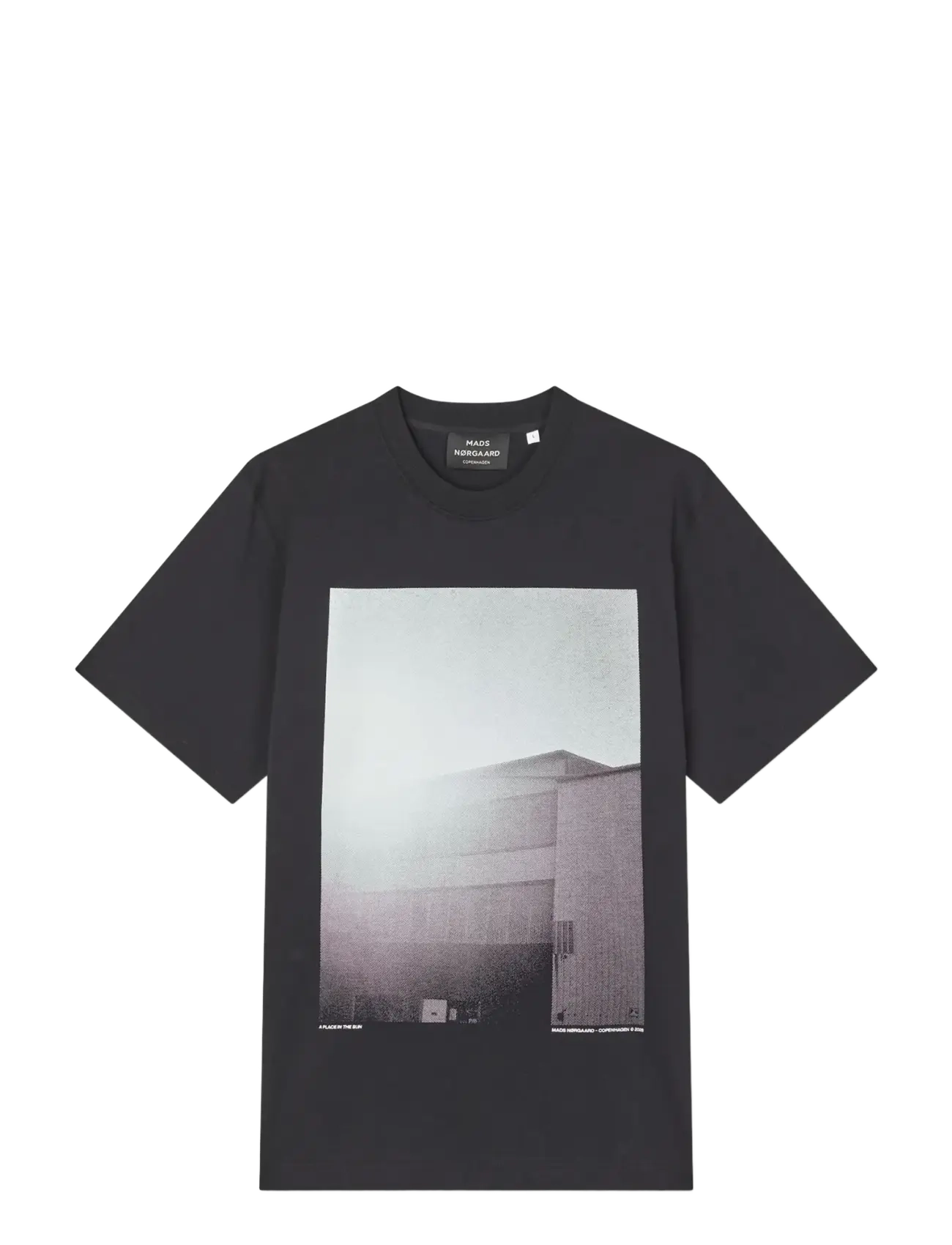 MADS NØRGAARD Baumwolle Jersey Frode Building Tee Schwarz - M - Herren