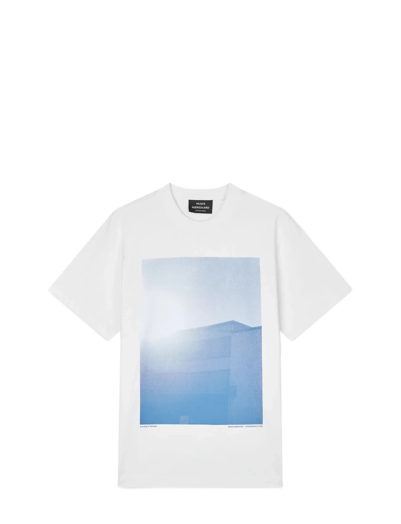 MADS NØRGAARD Baumwolle Jersey Frode Building Tee Weiß - S - Herren