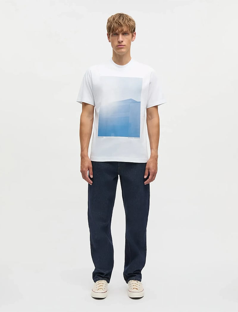 Mads Nørgaard - Cotton Jersey Frode Building Tee - kortærmede t-shirts - white - 0