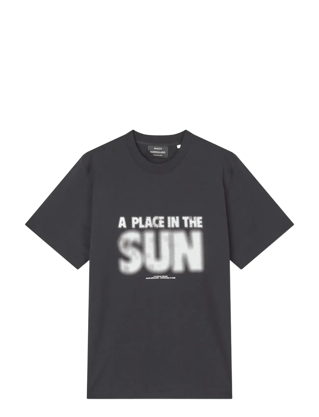 Mads Nørgaard Cotton Jersey Frode A Place Tee, S, Black, T-Shirts > Kortærmede, Herre