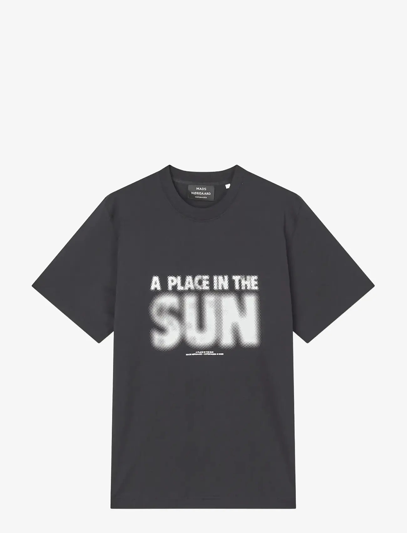 Mads Nørgaard - Cotton Jersey Frode A Place Tee - kortærmede t-shirts - black - 0