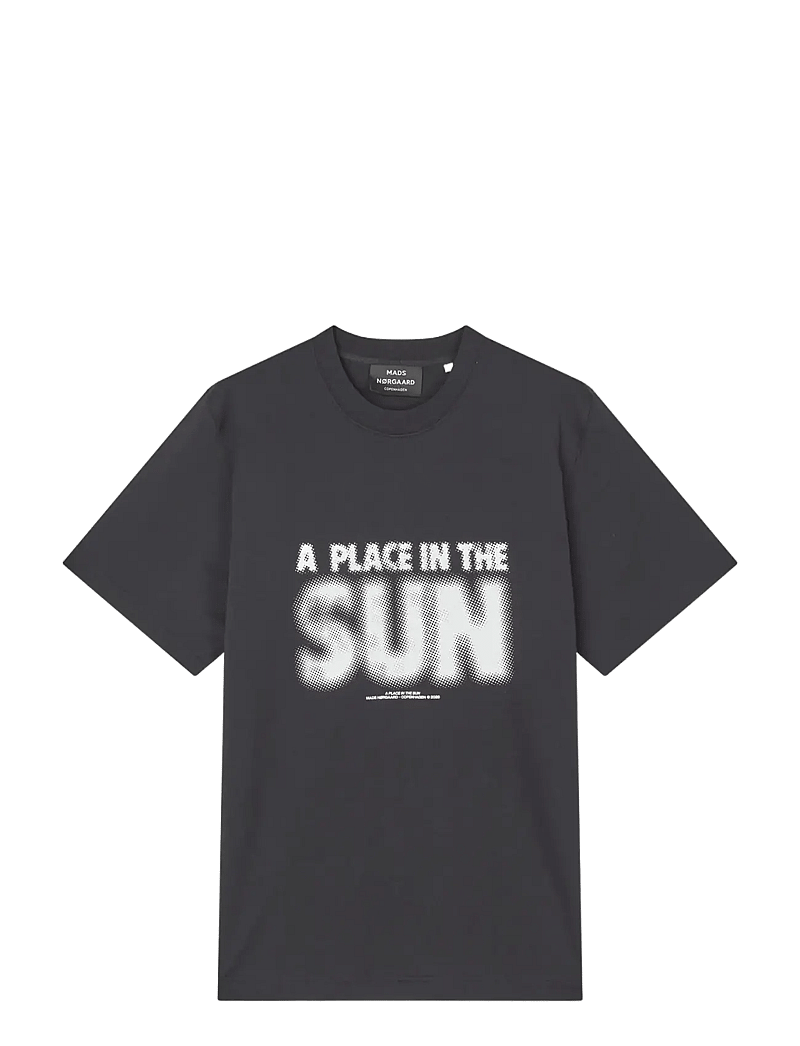 Mads Nørgaard - Cotton Jersey Frode A Place Tee - kortærmede t-shirts - black - 0